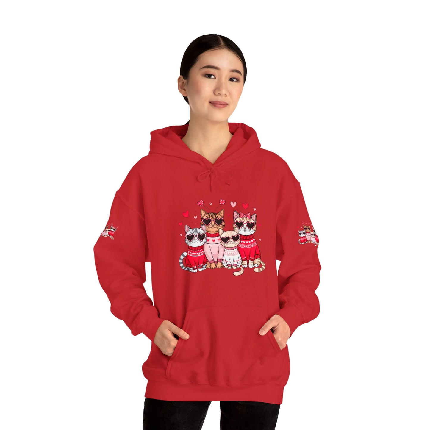 Princess Grace Cute Cat Lovers Hoodie with Heart Design