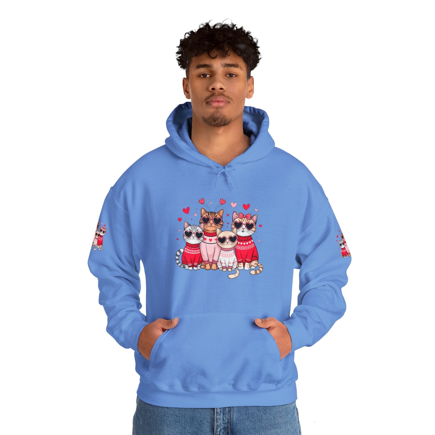Princess Grace Cute Cat Lovers Hoodie with Heart Design