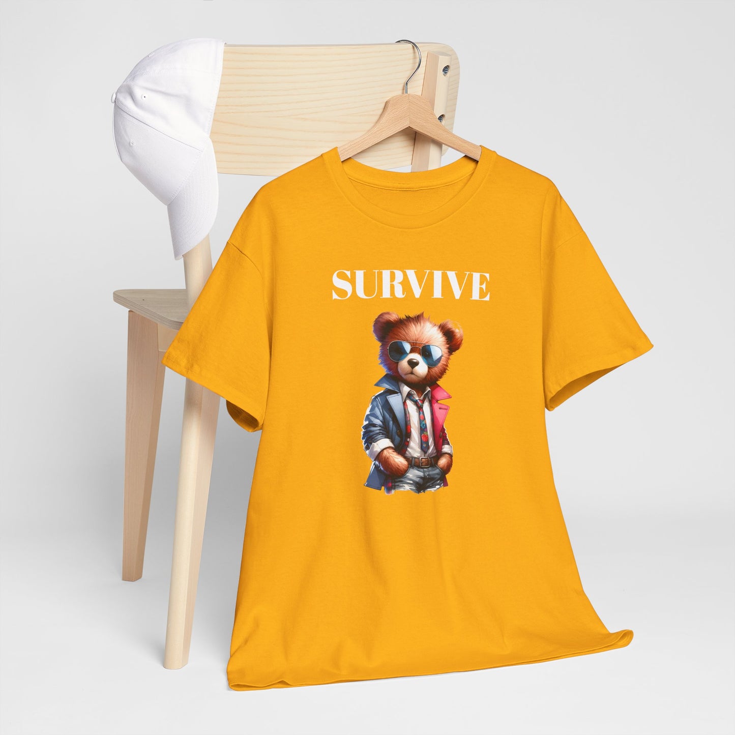 Princess Grace Survive Graphic Unisex Heavy Cotton Tee Cool Casual Wear for Animal Lovers