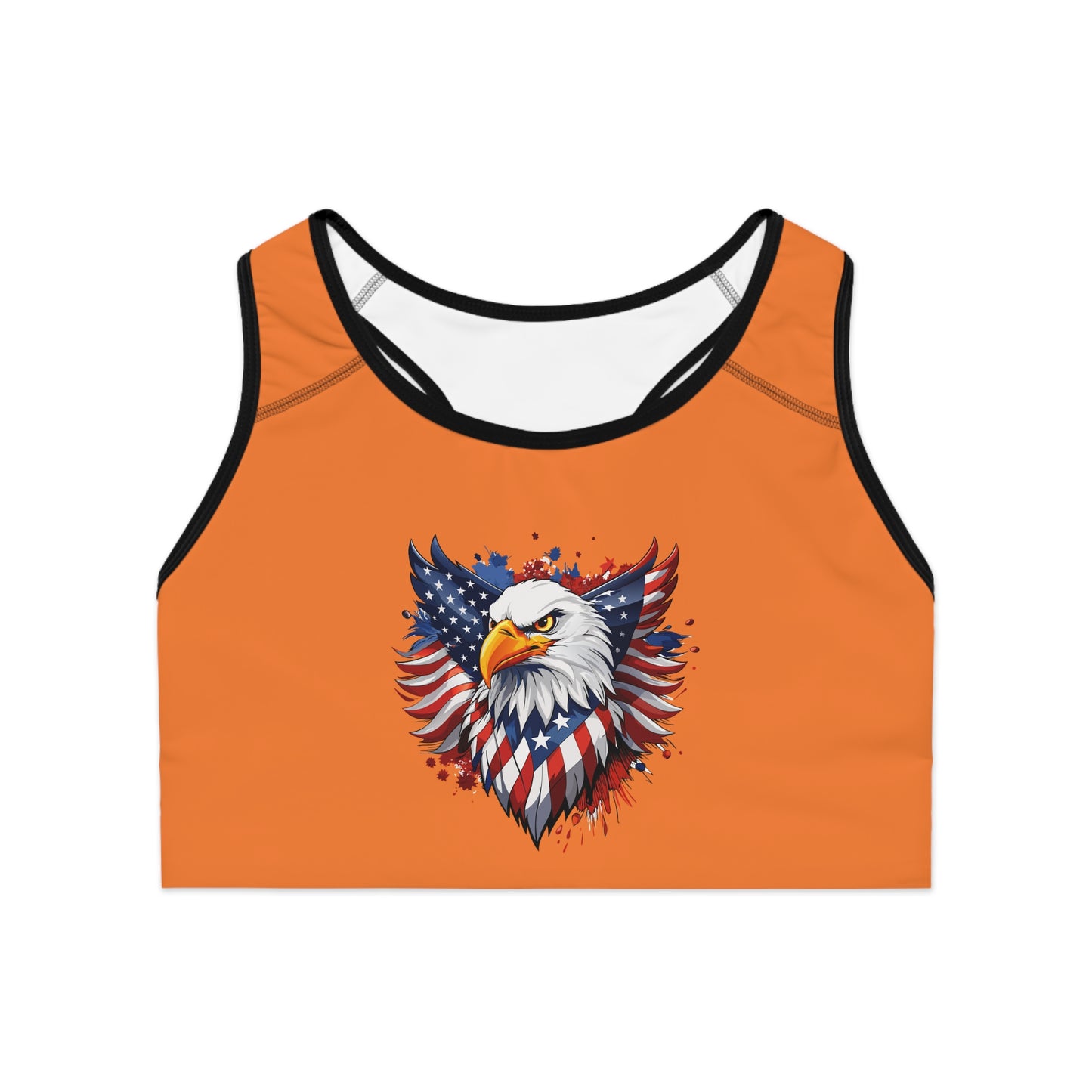Princess Grace Patriotic Eagle Sports Bra for Active Women Fitness Apparel