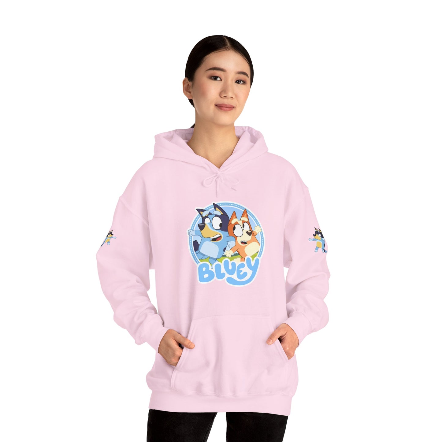 Princess Grace Bluey Unisex Heavy Blend Hoodie Cozy Cartoon Sweatshirt for Kids & Adults