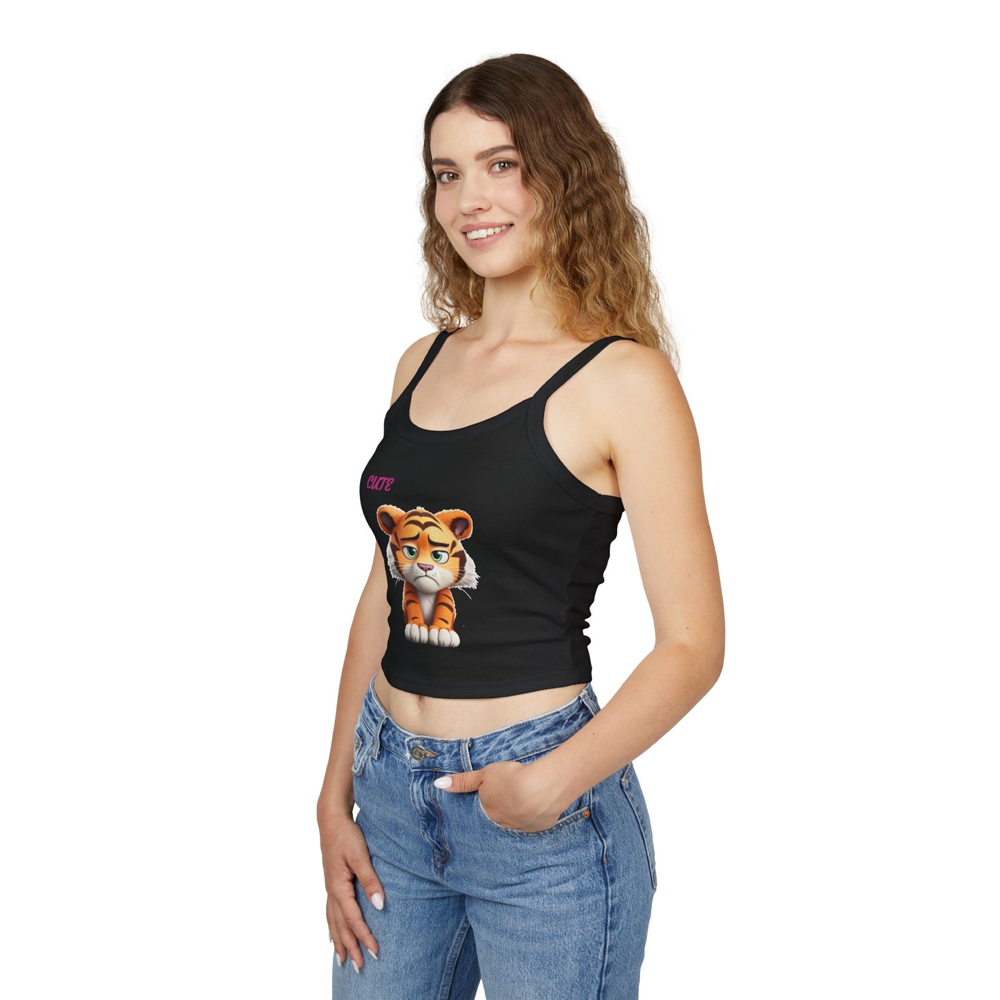 Princess Grace Cute Tiger Graphic Women's Spaghetti Strap Tank Top