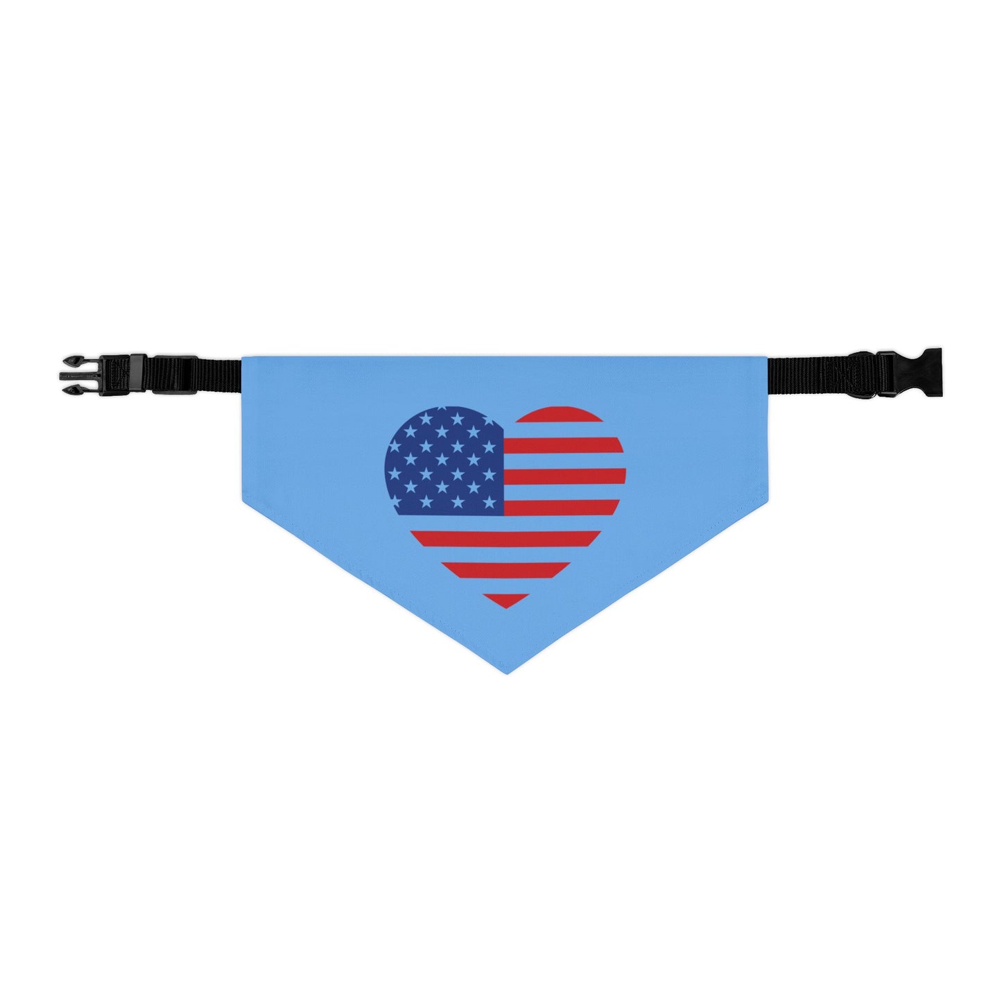 Princess Grace Patriotic Pet Bandana Collar USA Heart Design for Dogs