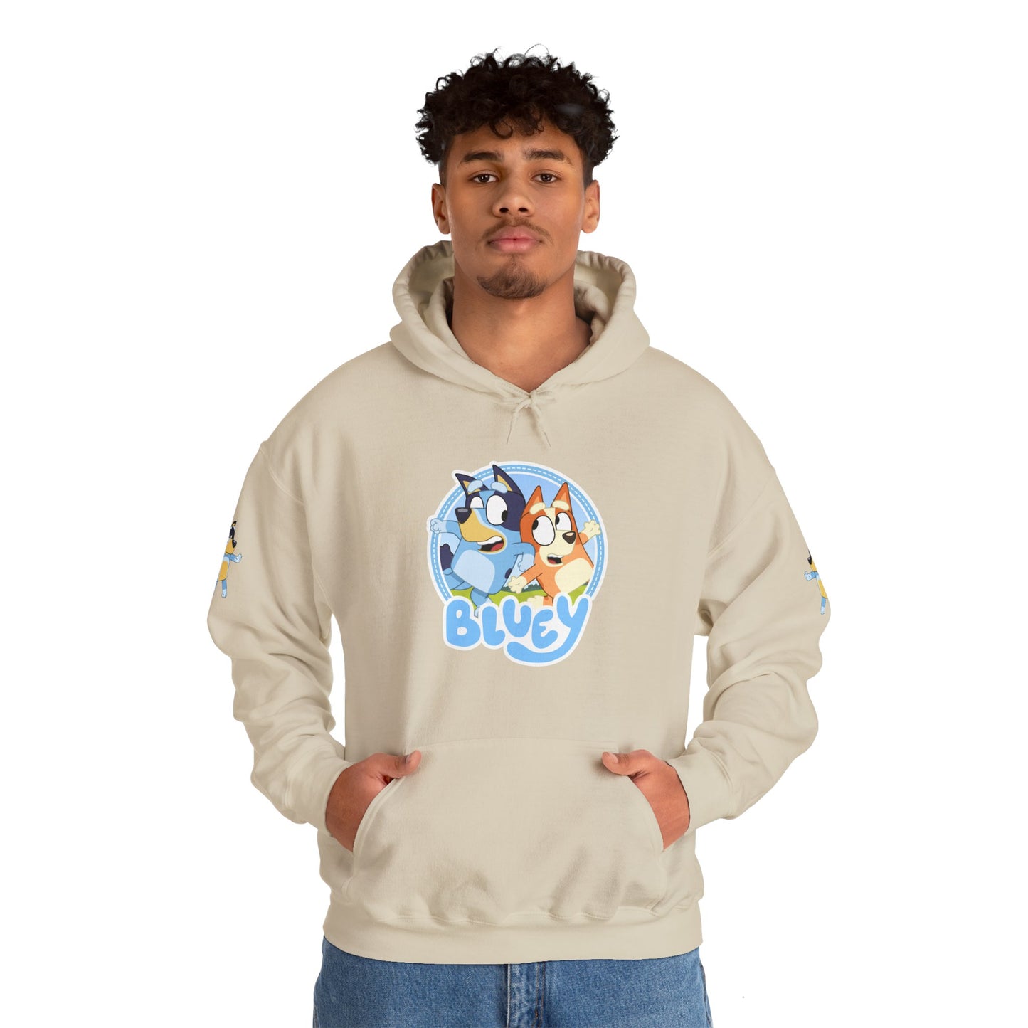 Princess Grace Bluey Unisex Heavy Blend Hoodie Cozy Cartoon Sweatshirt for Kids & Adults