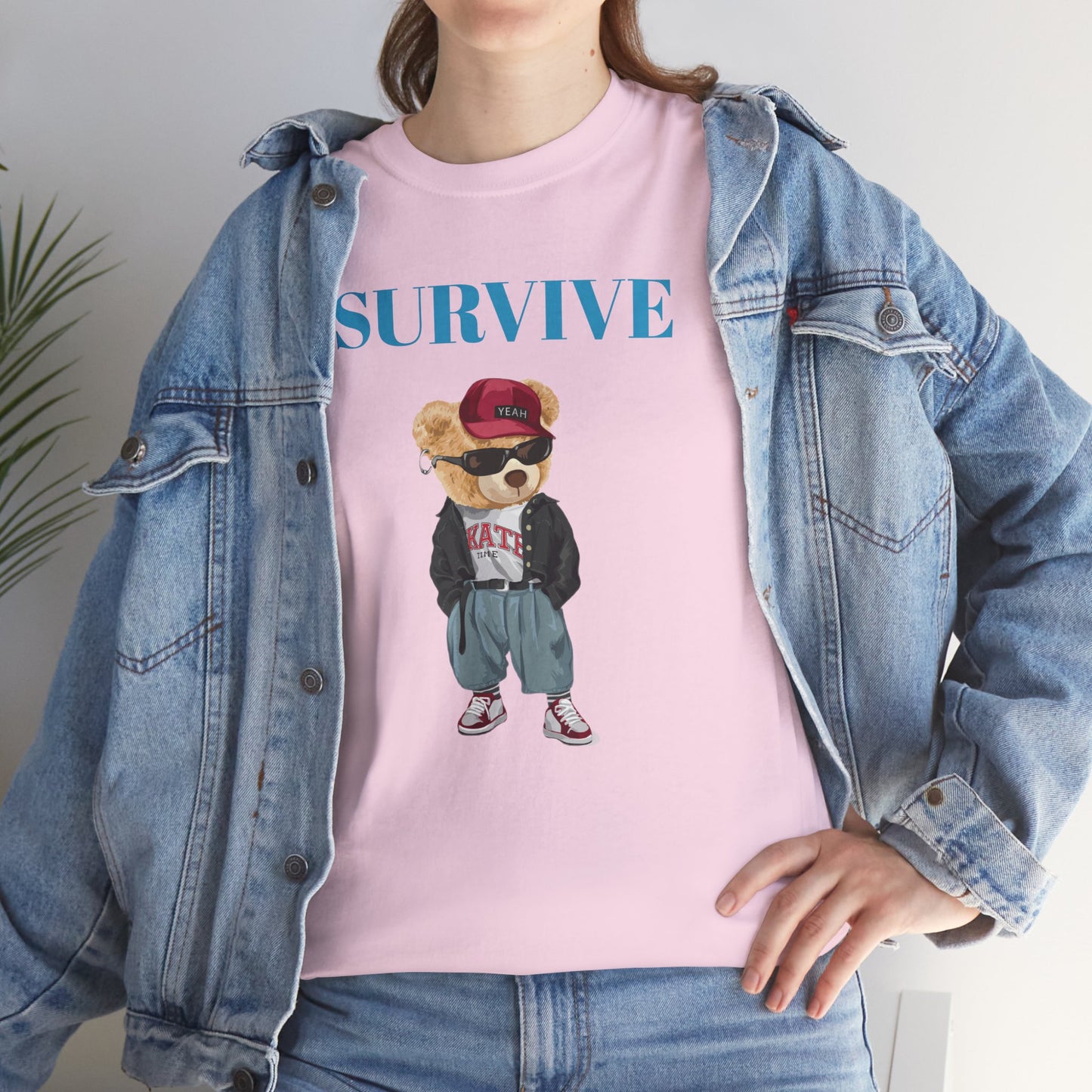 Princess Grace Survive Graphic Unisex Heavy Cotton Tee Trendy Streetwear Style