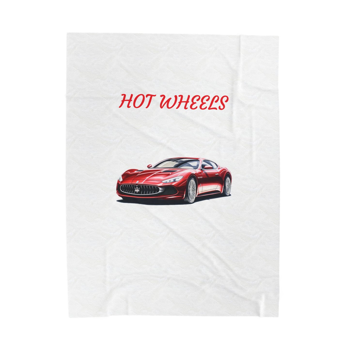 Princess Grace Hot Wheels Velveteen Plush Blanket Cozy Car Themed Throw for Car Enthusiasts