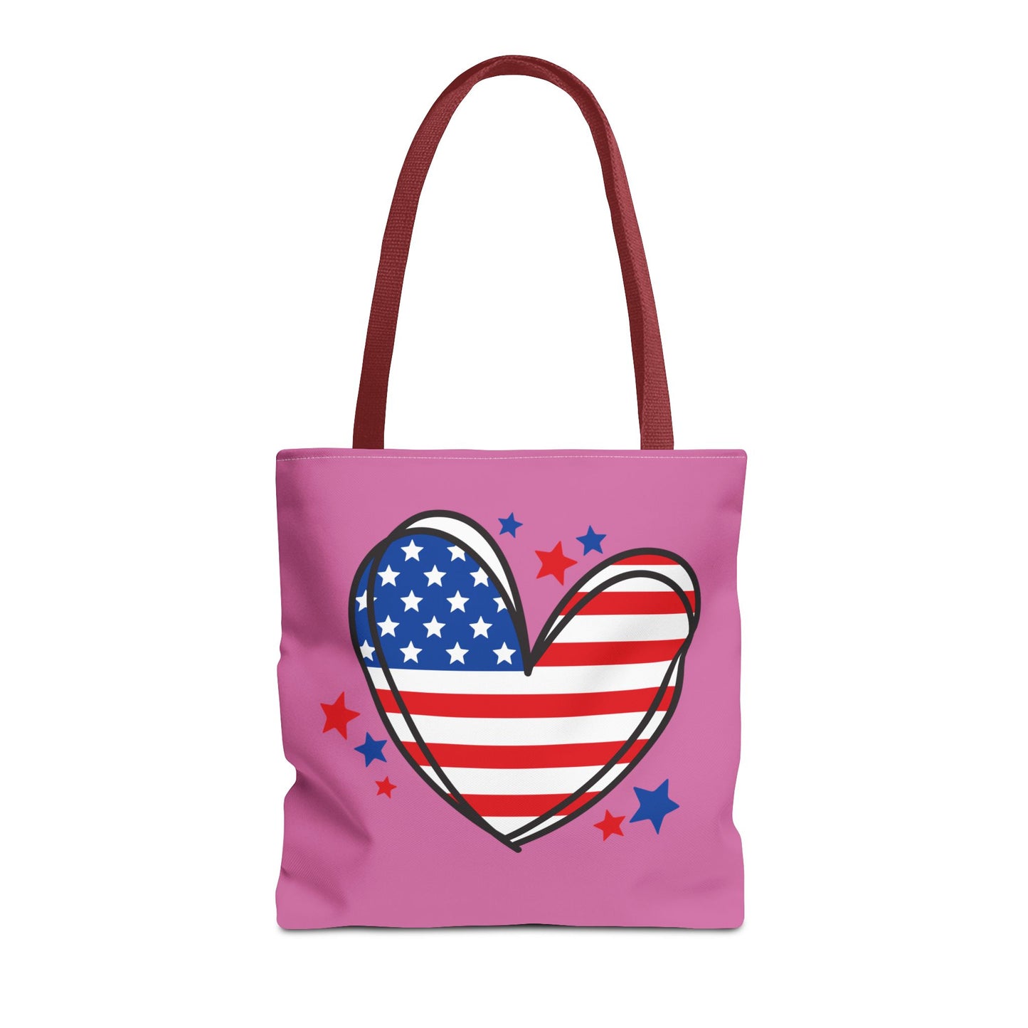 Princess Grace Patriotic Heart Tote Bag for Independence Day & Everyday Use