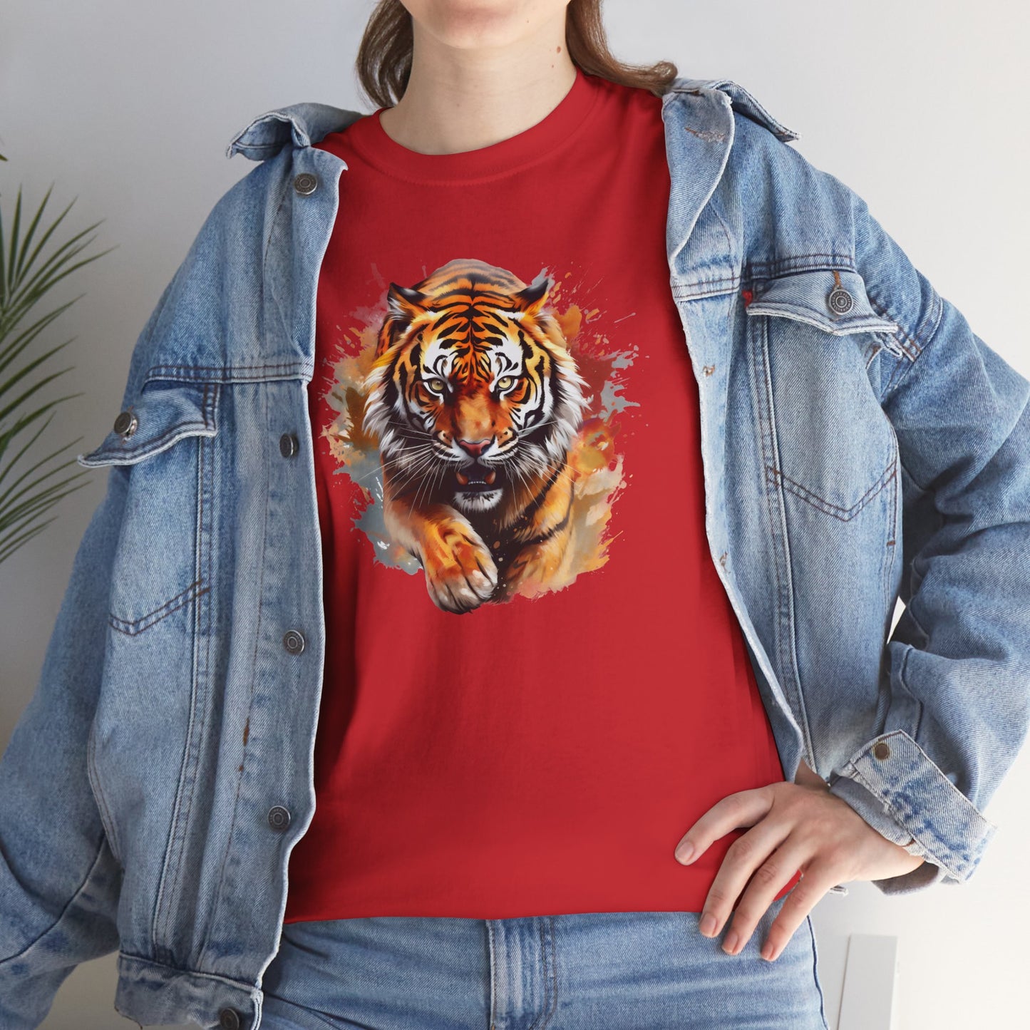 Princess Grace Fierce Tiger Unisex Heavy Cotton Tee Wild Animal Graphic Shirt