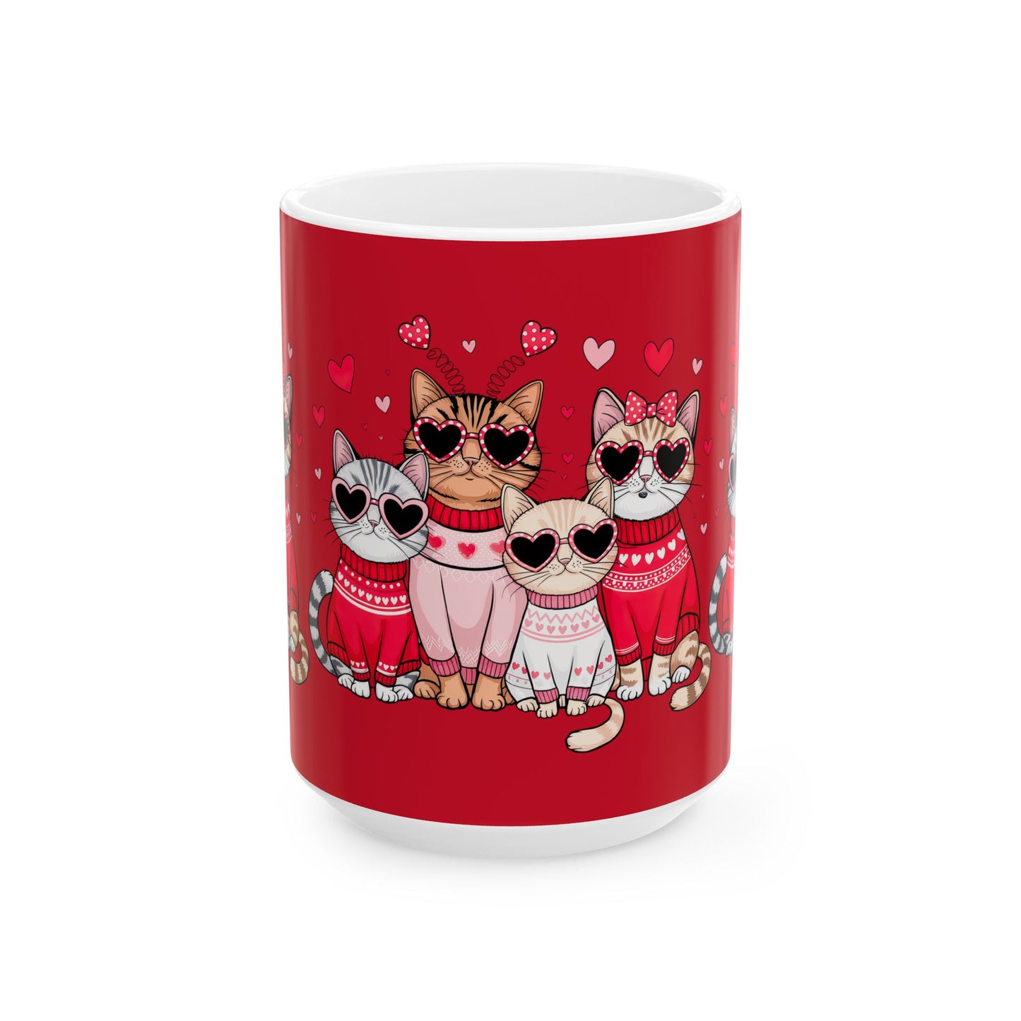 Princess Grace Cute Cat Lovers Mug 11oz & 15oz Ceramic Coffee Cup for Valentine's Day & Cat Enthusiasts