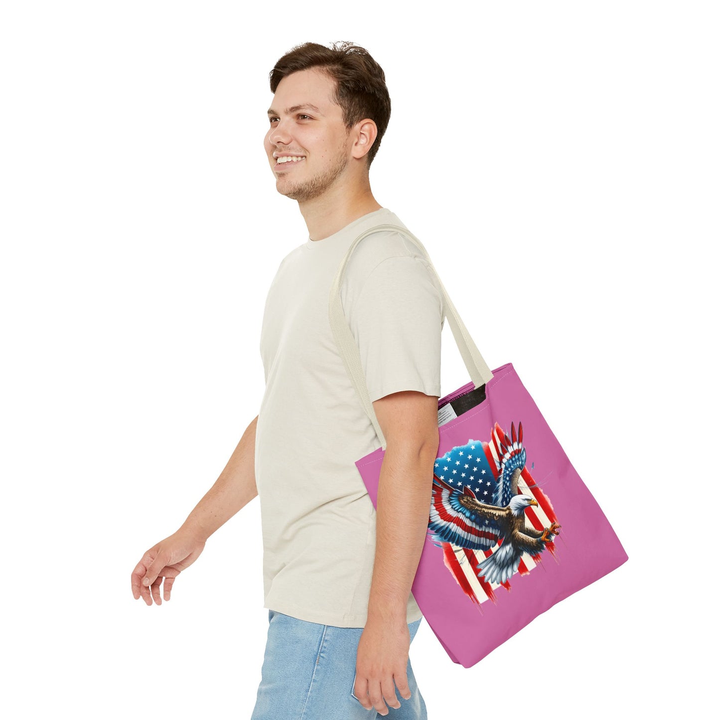 Princess Grace Patriotic Eagle Tote Bag American Flag Design