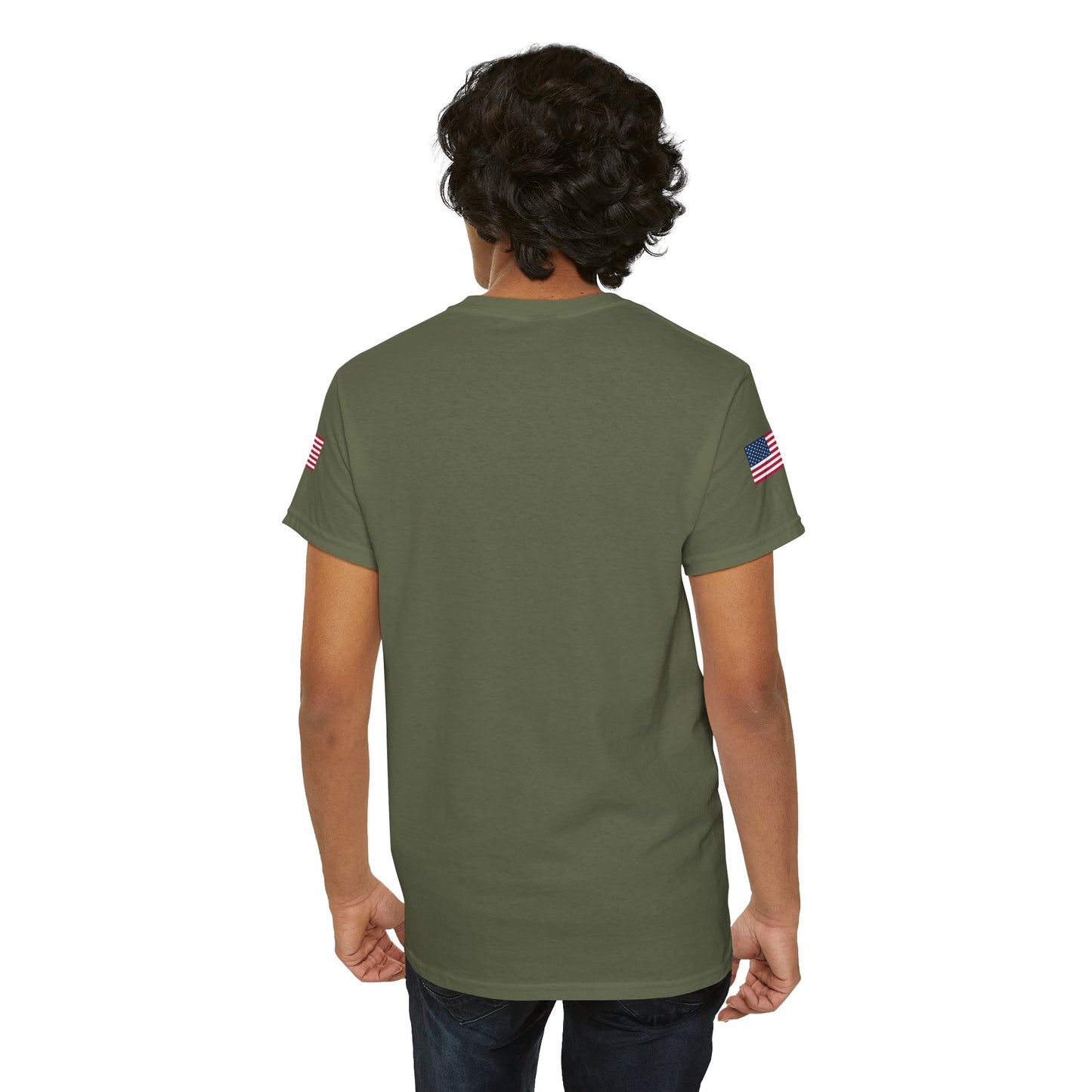 Princess Grace Patriotic Unisex Heavy Cotton Tee with USA Flag Design