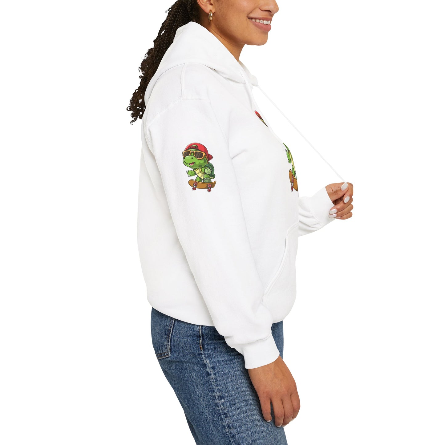 Princess Grace Cool Skateboarding Turtle Unisex Hoodie Fun and Stylish