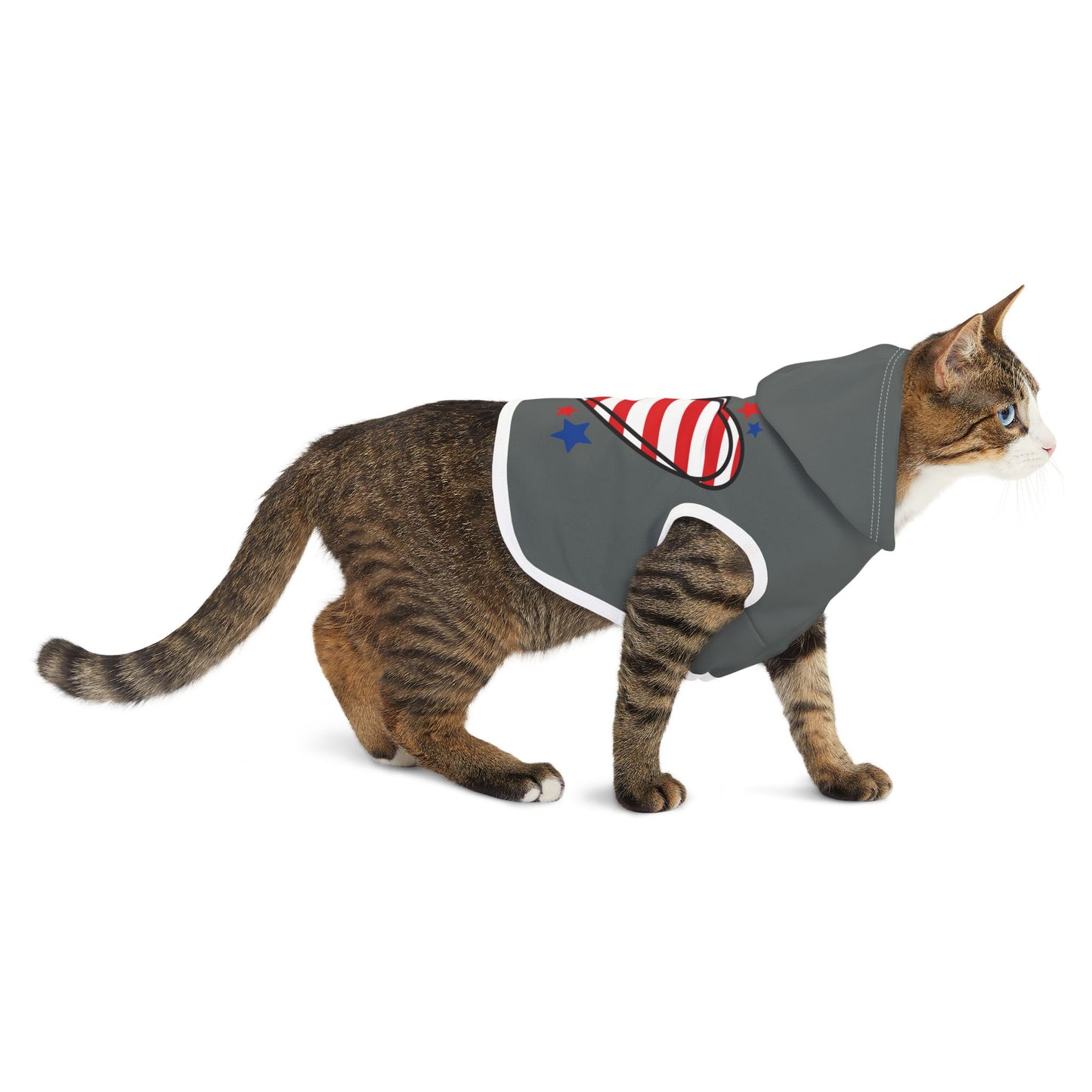 Princess Grace Patriotic Pet Hoodie Cozy Dog Apparel for Independence Day Celebrations