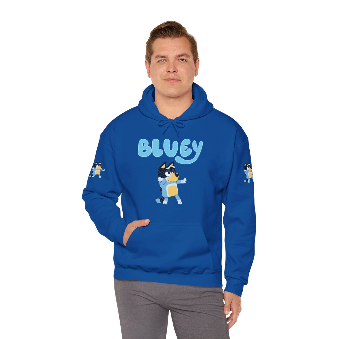 Princess Grace Cute Bluey Hoodie for Kids & Adults Unisex Heavy Blend Sweatshirt with Adorable Character Design