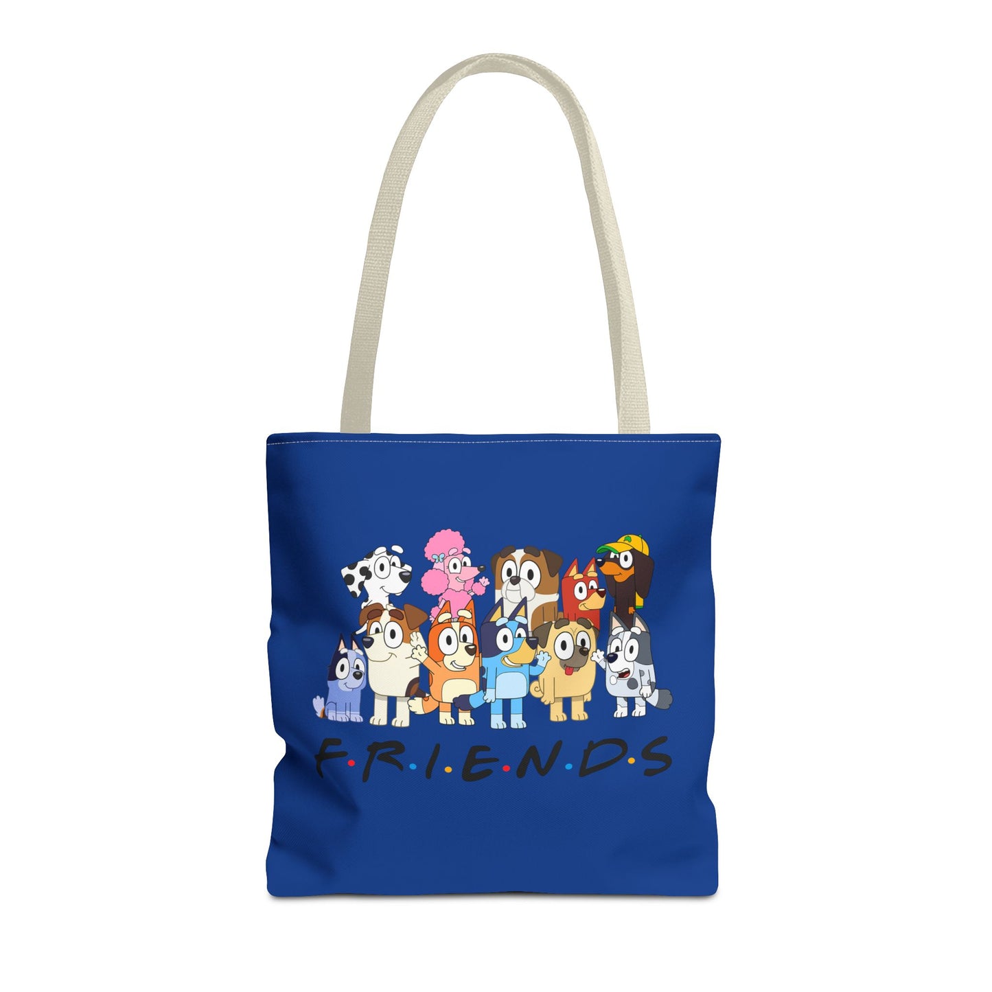 Princess Grace Bluey F.R.I.E.N.D.S. Cartoon Dog Tote Bag Fun & Playful Accessory for Dog Lovers