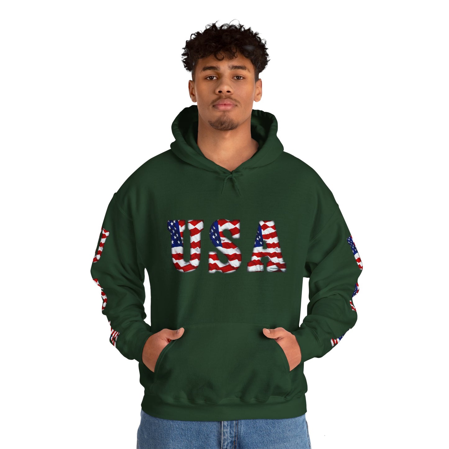Princess Grace Patriotic USA Unisex Hooded Sweatshirt Heavy Blend for Comfort