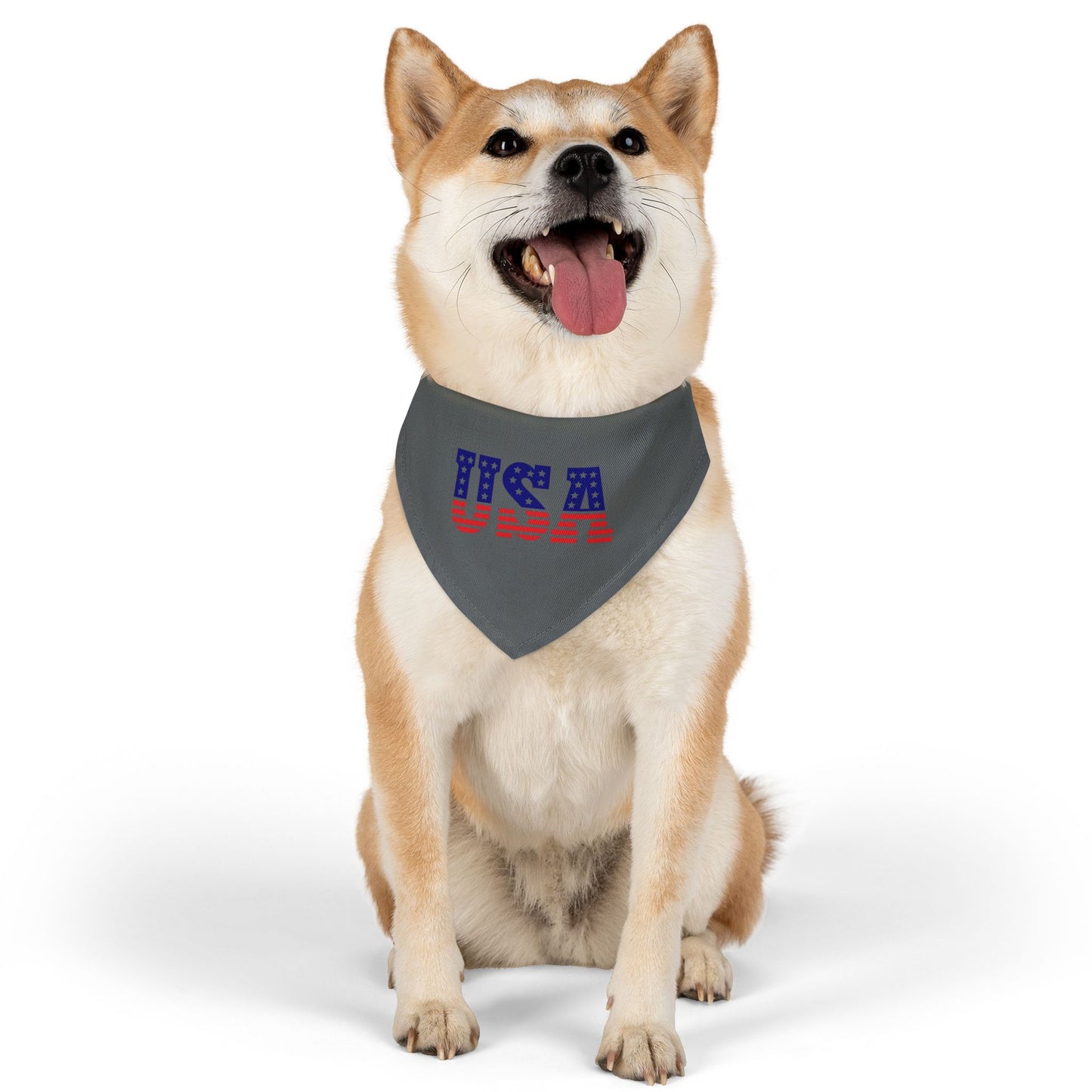 Princess Grace Patriotic Dog Bandana Collar USA Flag Design
