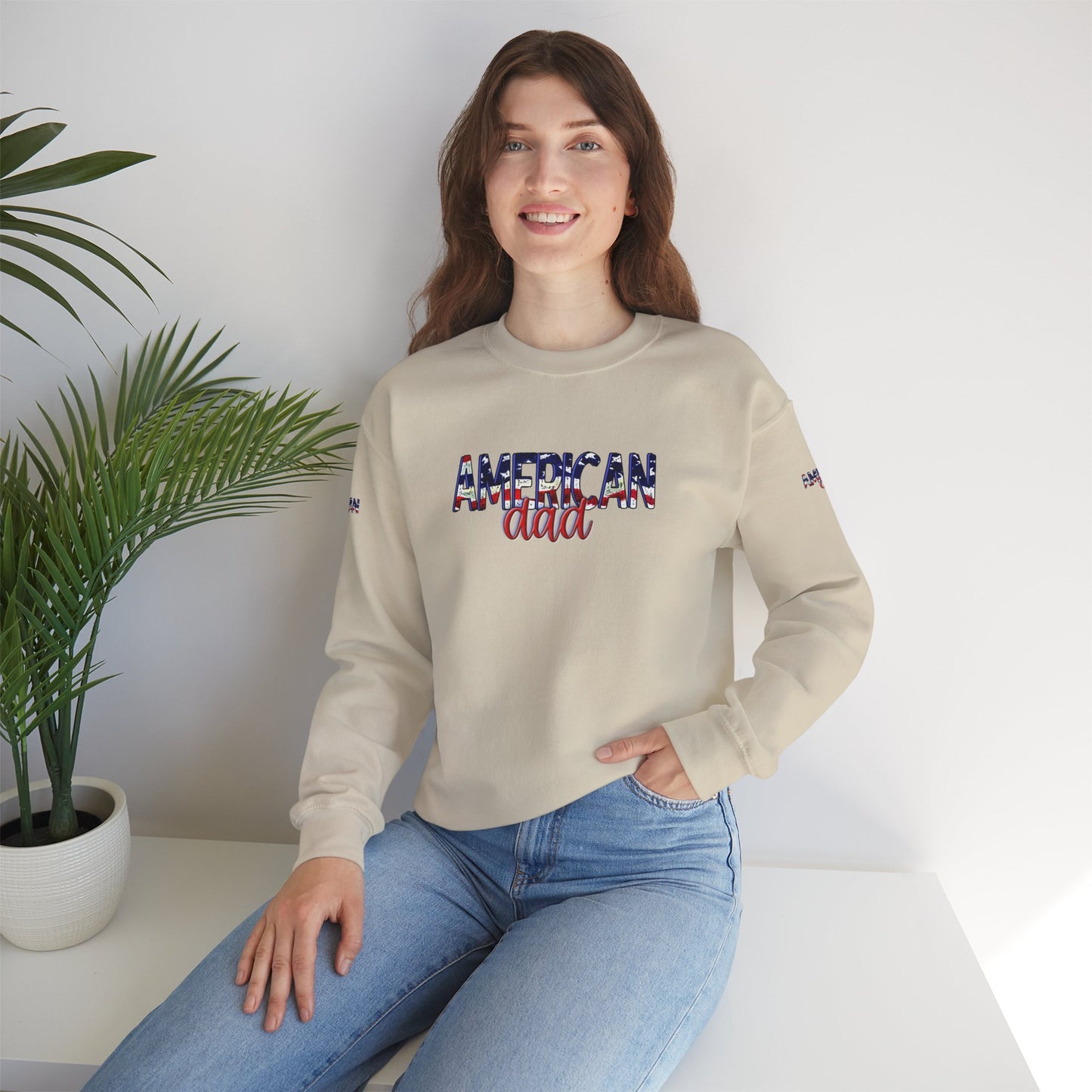 Princess Grace American Dad Unisex Crewneck Sweatshirt Patriotic Gift for Father's Day