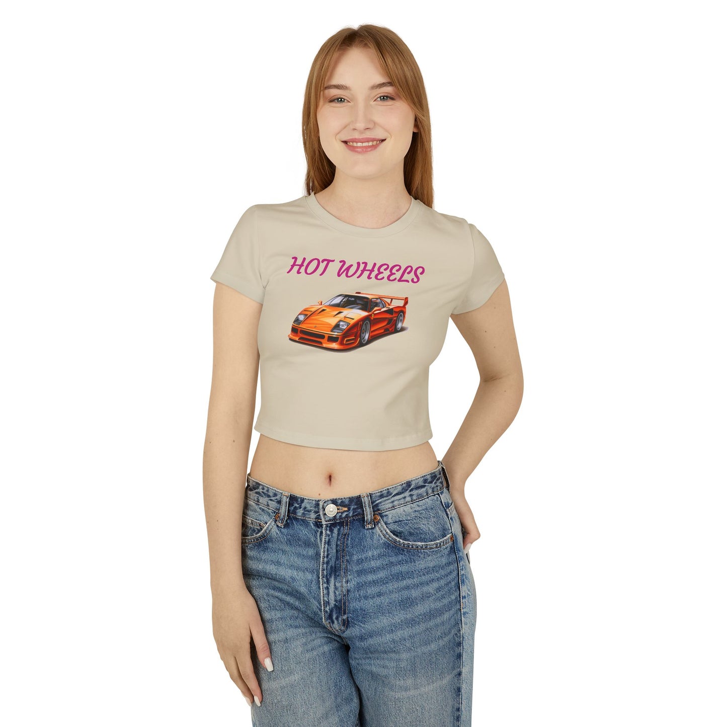 Princess Grace Cool Hot Wheels Women's Baby Tee Retro Car Graphic Top