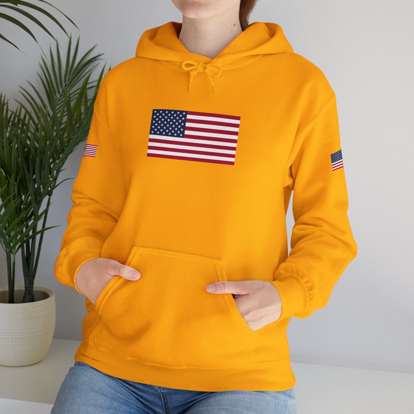 Princess Grace Patriotic American Flag Hoodie Unisex Heavy Blend Sweatshirt