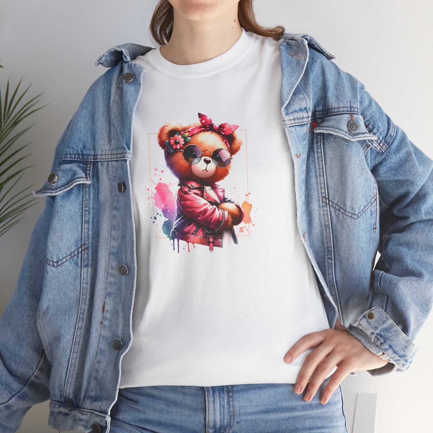 Princess Grace Cool Bear Graphic Unisex Heavy Cotton Tee Perfect for Casual Wear