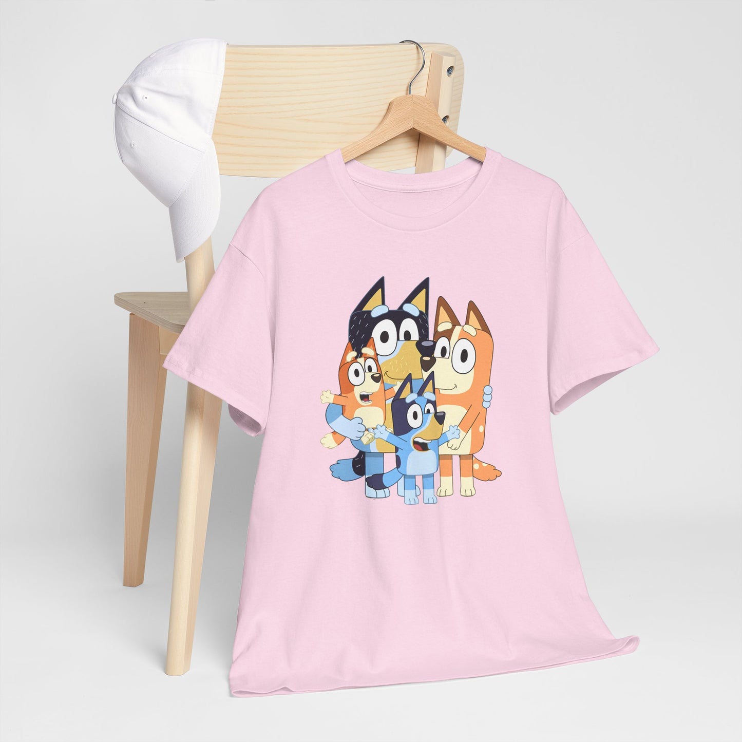 Princess Grace Bluey Family Unisex Heavy Cotton Tee Fun and Stylish for Kids and Adults