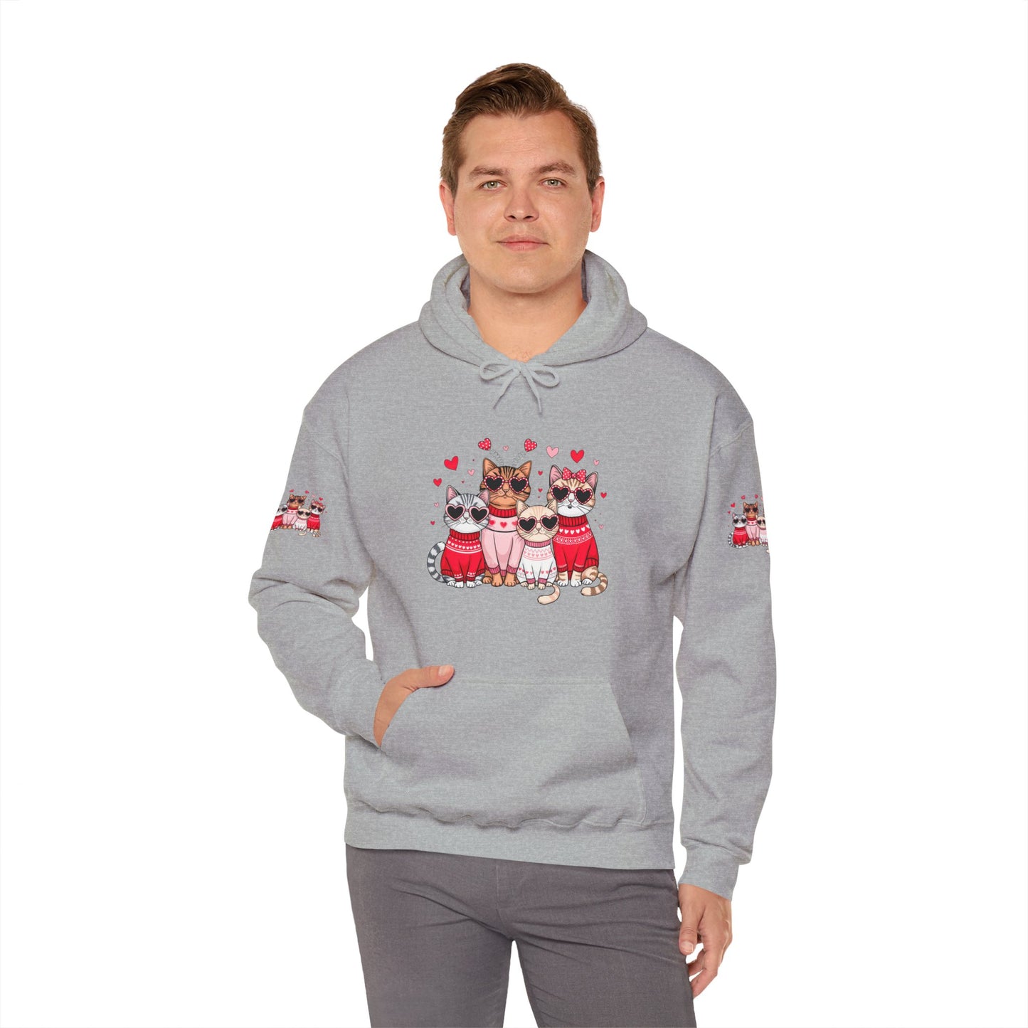 Princess Grace Cute Cat Lovers Hoodie with Heart Design