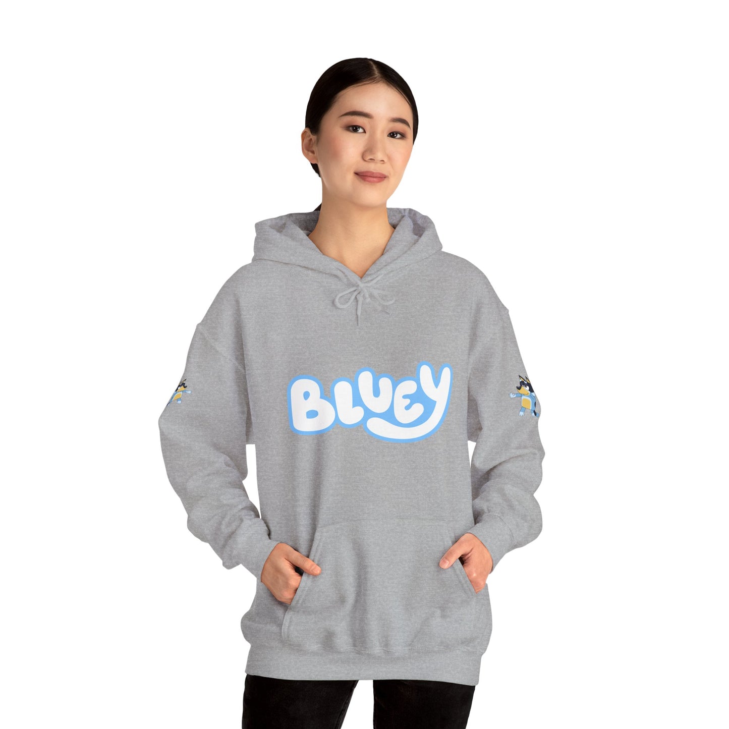 Princess Grace Bluey Unisex Heavy Blend Hoodie Cozy Cartoon Sweatshirt for Kids & Adults