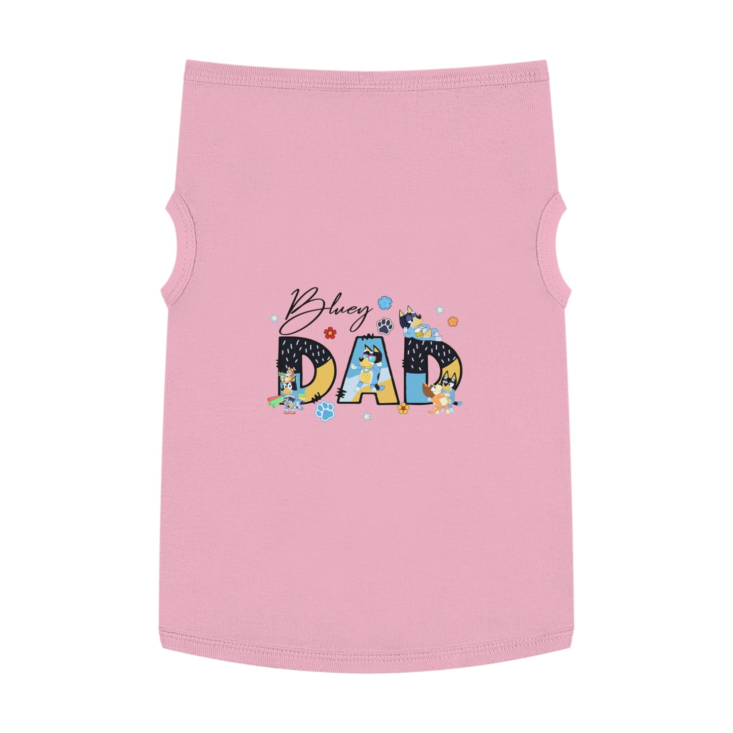Princess Grace Adorable Bluey Dad Pet Tank Top Fun and Stylish Dog Apparel