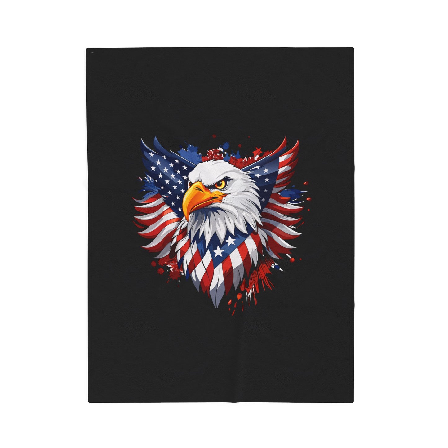 Princess Grace Patriotic Eagle Velveteen Plush Blanket Cozy American Flag Throw for Independence Day & Celebrations