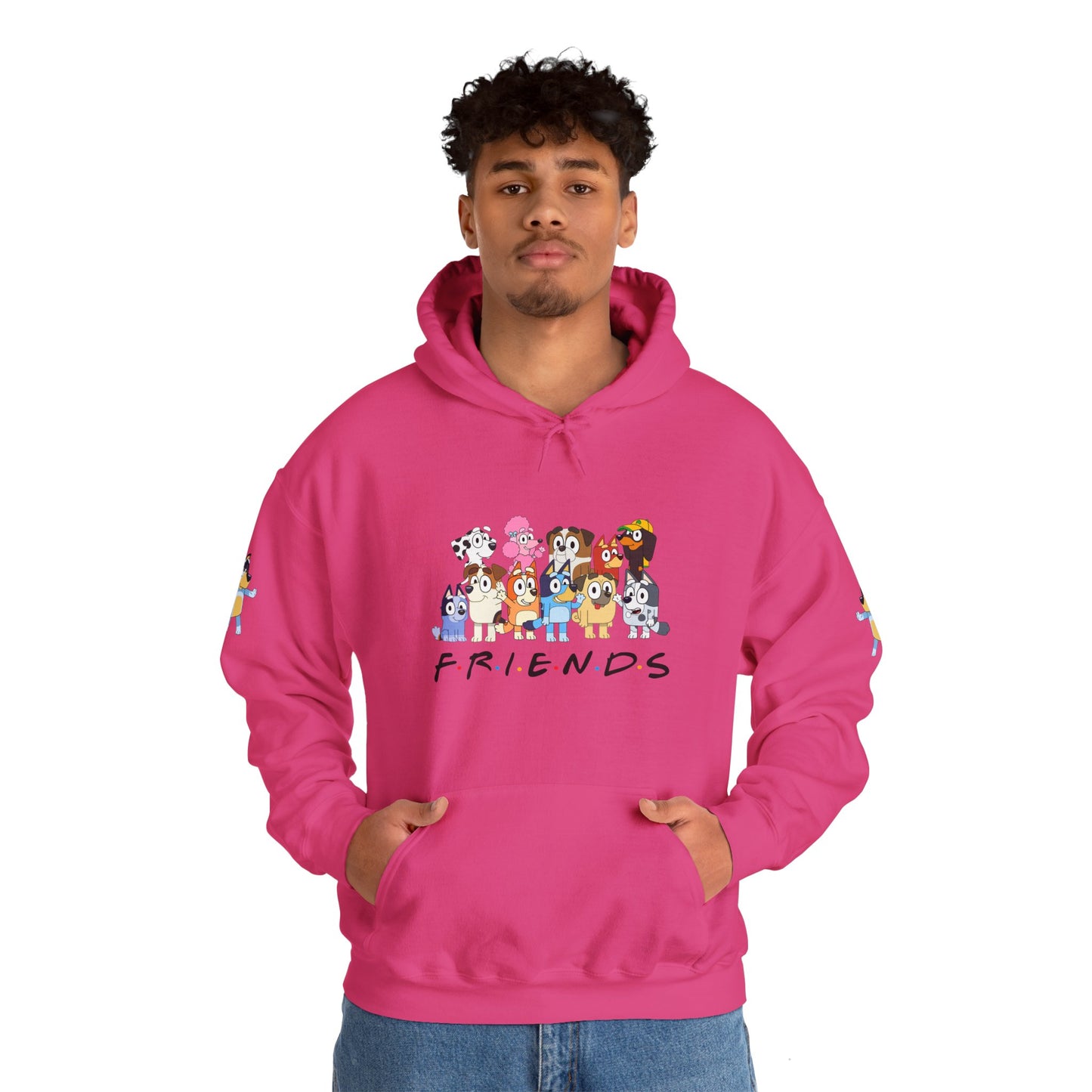 Princess Grace Bluey Unisex Heavy Blend Hooded Sweatshirt 'Friends' Cartoon Design