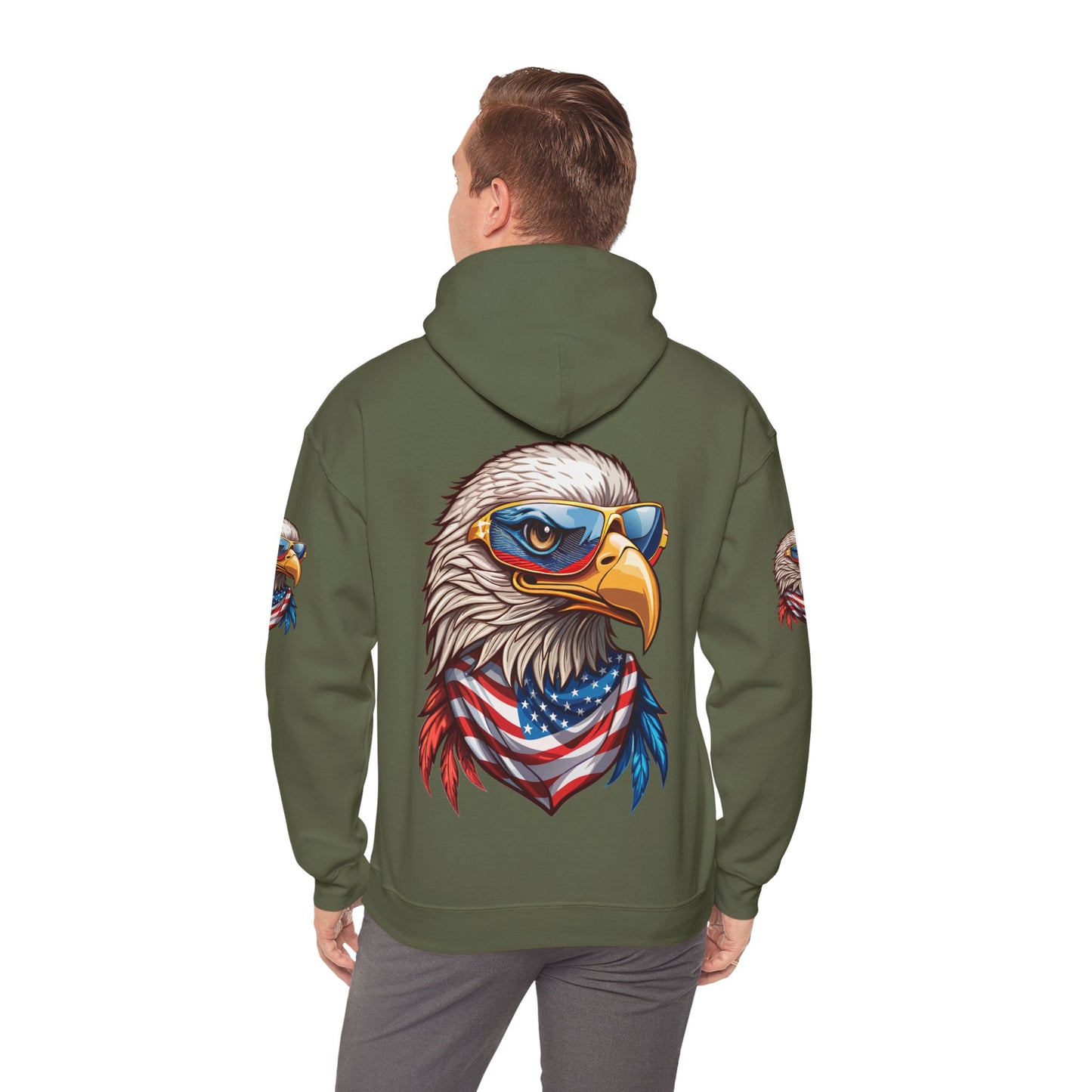 Princess Grace Patriotic American Eagle Hoodie Unisex Heavy Blend Sweatshirt