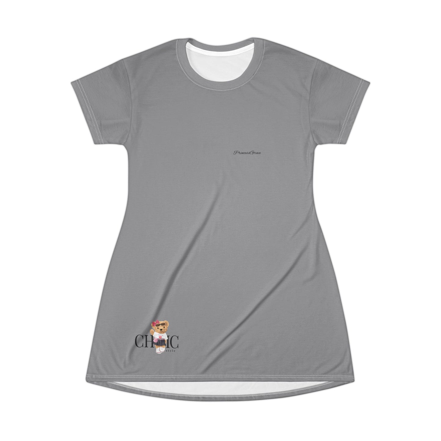 Princess Grace Cute Chic T-Shirt Dress for Casual Vibes