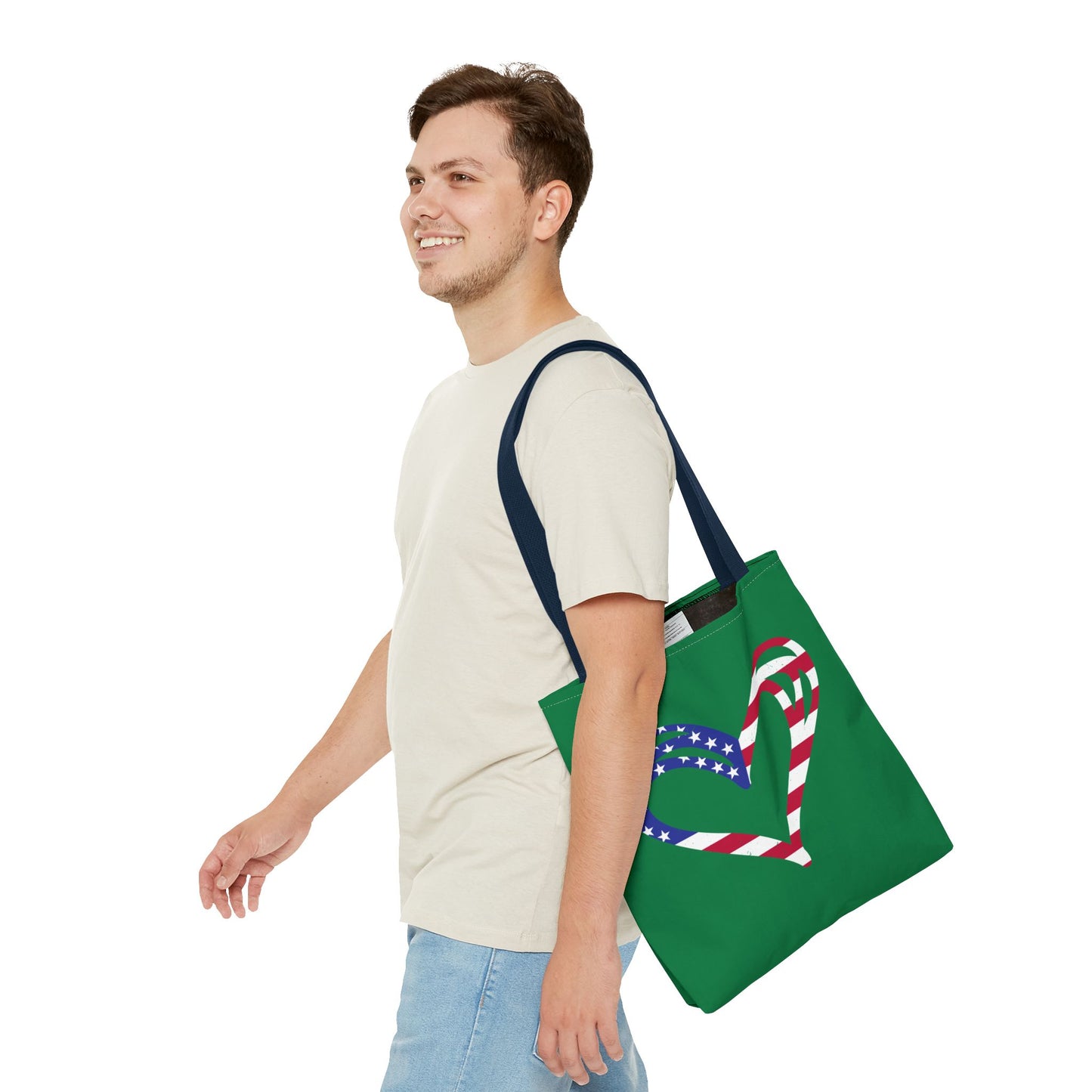 Princess Grace Patriotic Heart Tote Bag Perfect for Independence Day and Everyday Use
