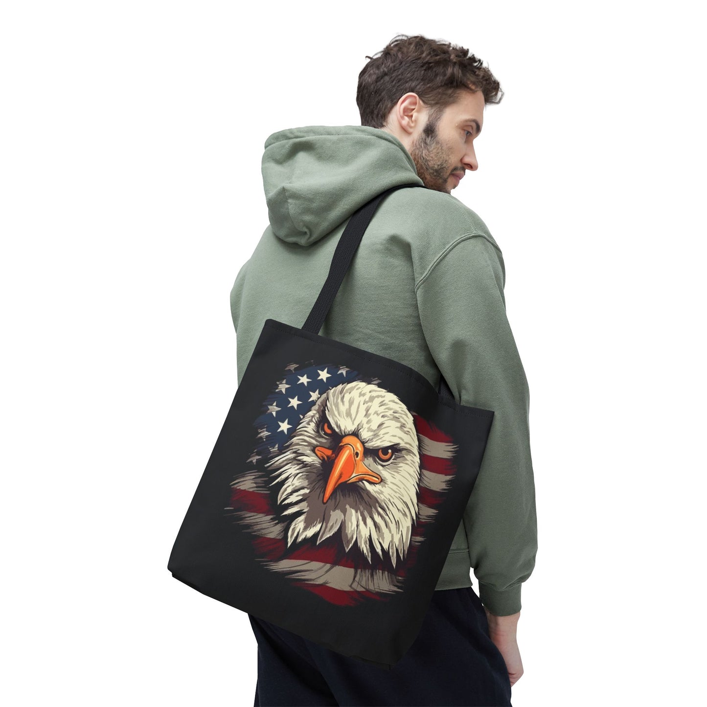 Princess Grace Patriotic Eagle Tote Bag American Flag Design