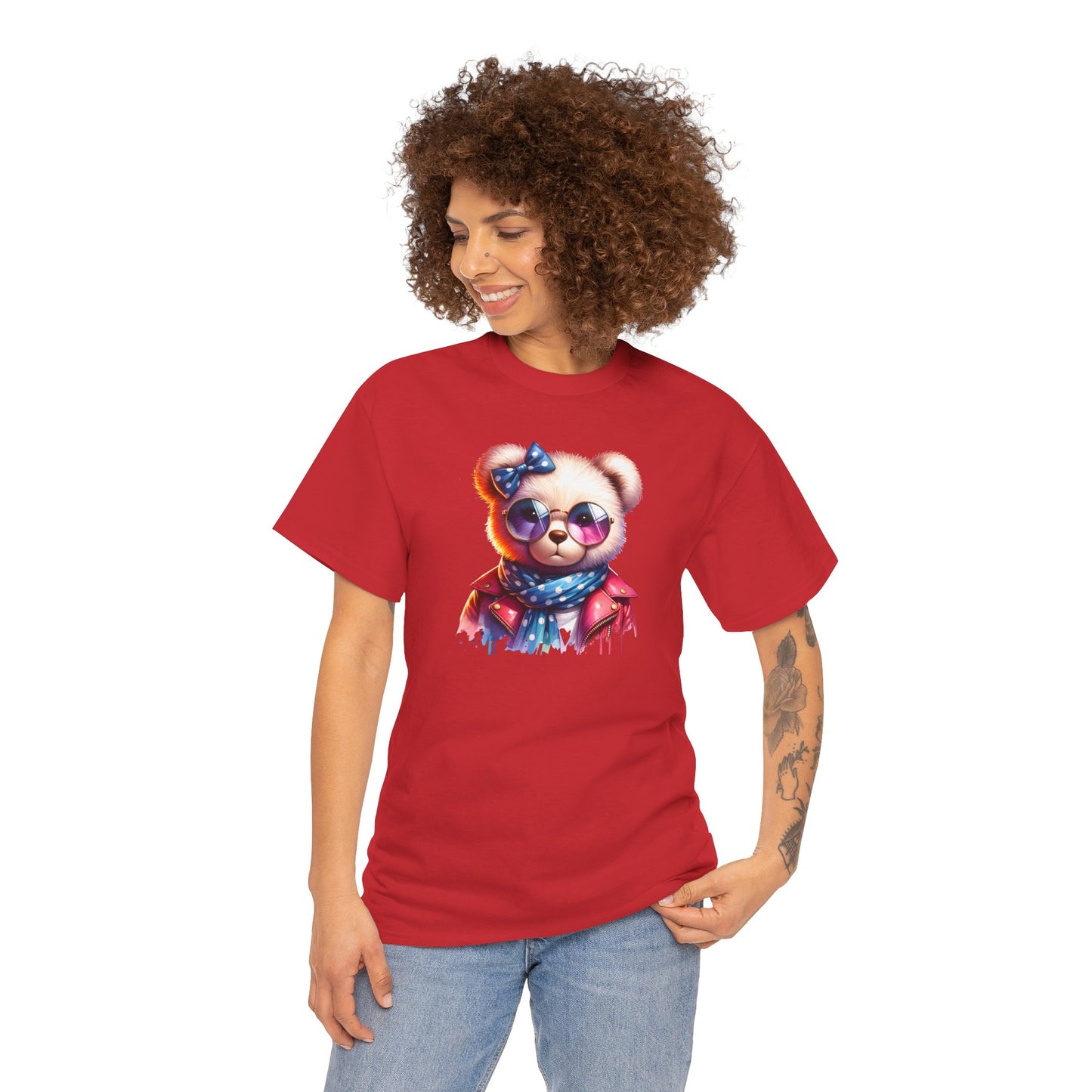 Princess Grace Cool Bear Graphic Unisex Heavy Cotton Tee Stylish & Fun for All