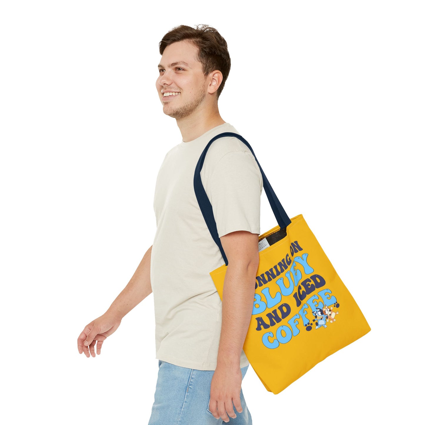 Princess Grace Running on Bluey and Iced Coffee Tote Bag Fun & Functional Daily Carry