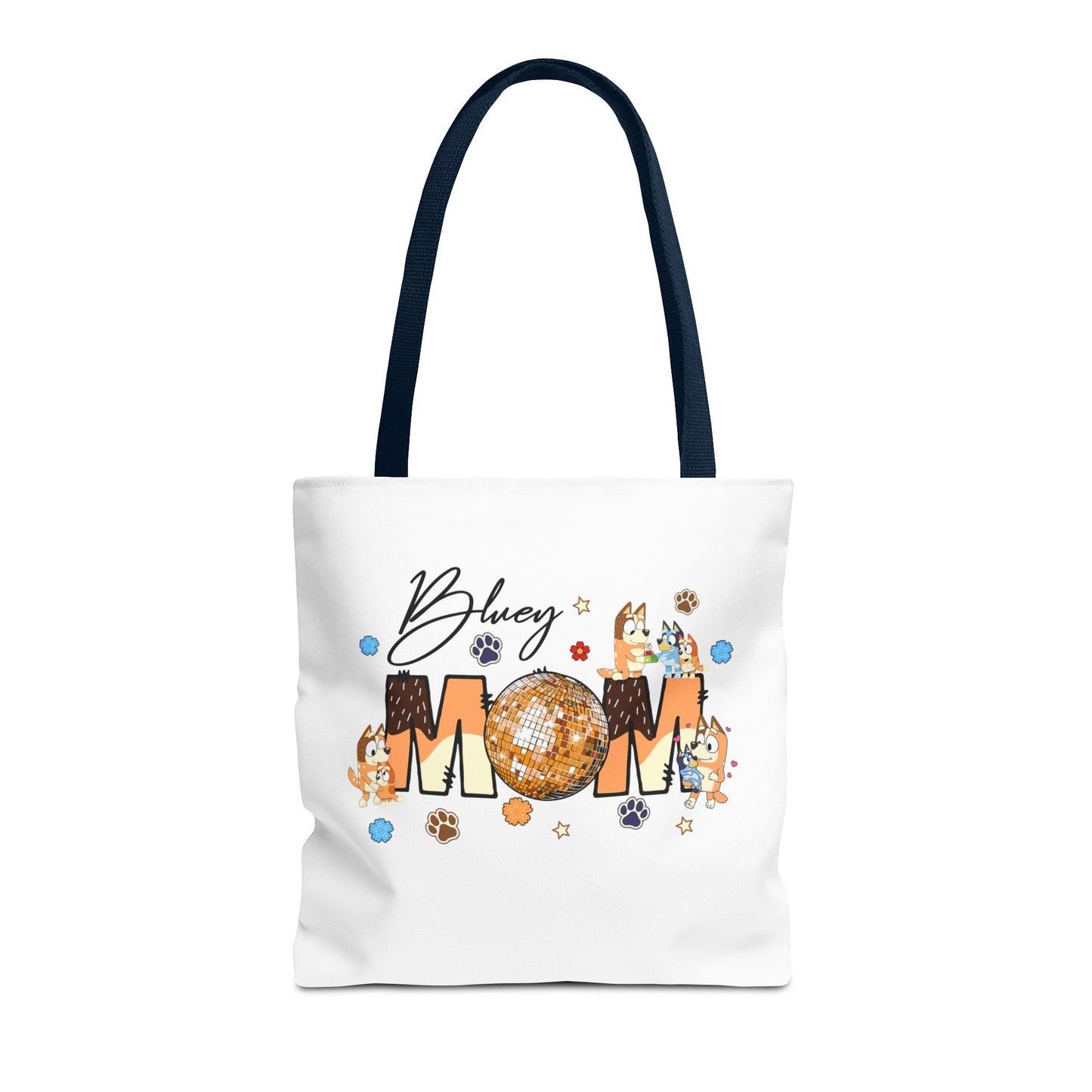Princess Grace Bluey Mom Tote Bag Fun and Whimsical Design for Moms