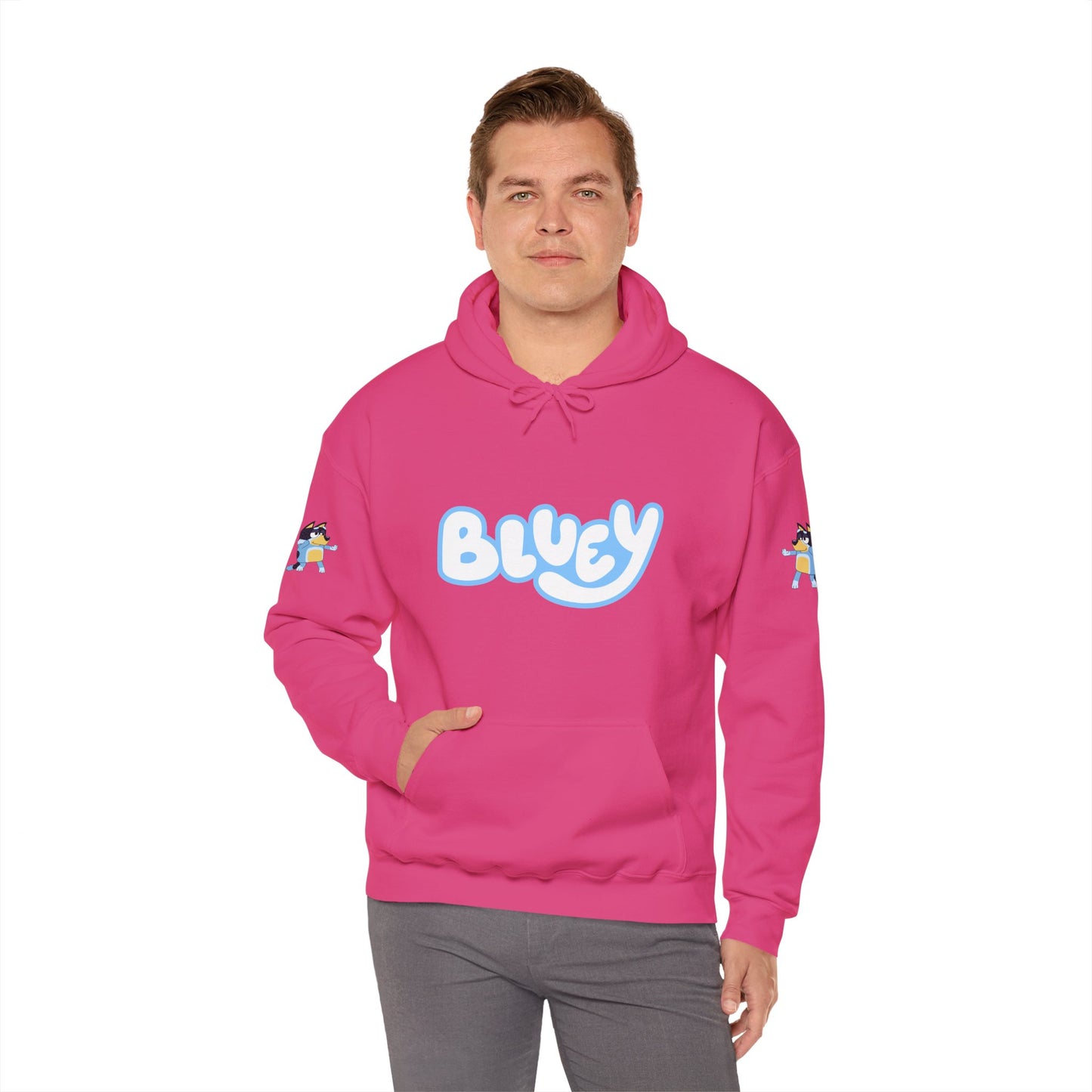 Princess Grace Bluey Unisex Heavy Blend Hoodie Cozy Cartoon Sweatshirt for Kids & Adults