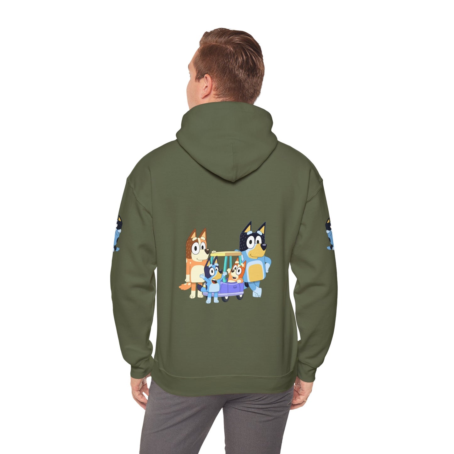 Princess Grace Bluey Fun Family Cartoon Hoodie - Unisex Heavy Blend with Playful Characters