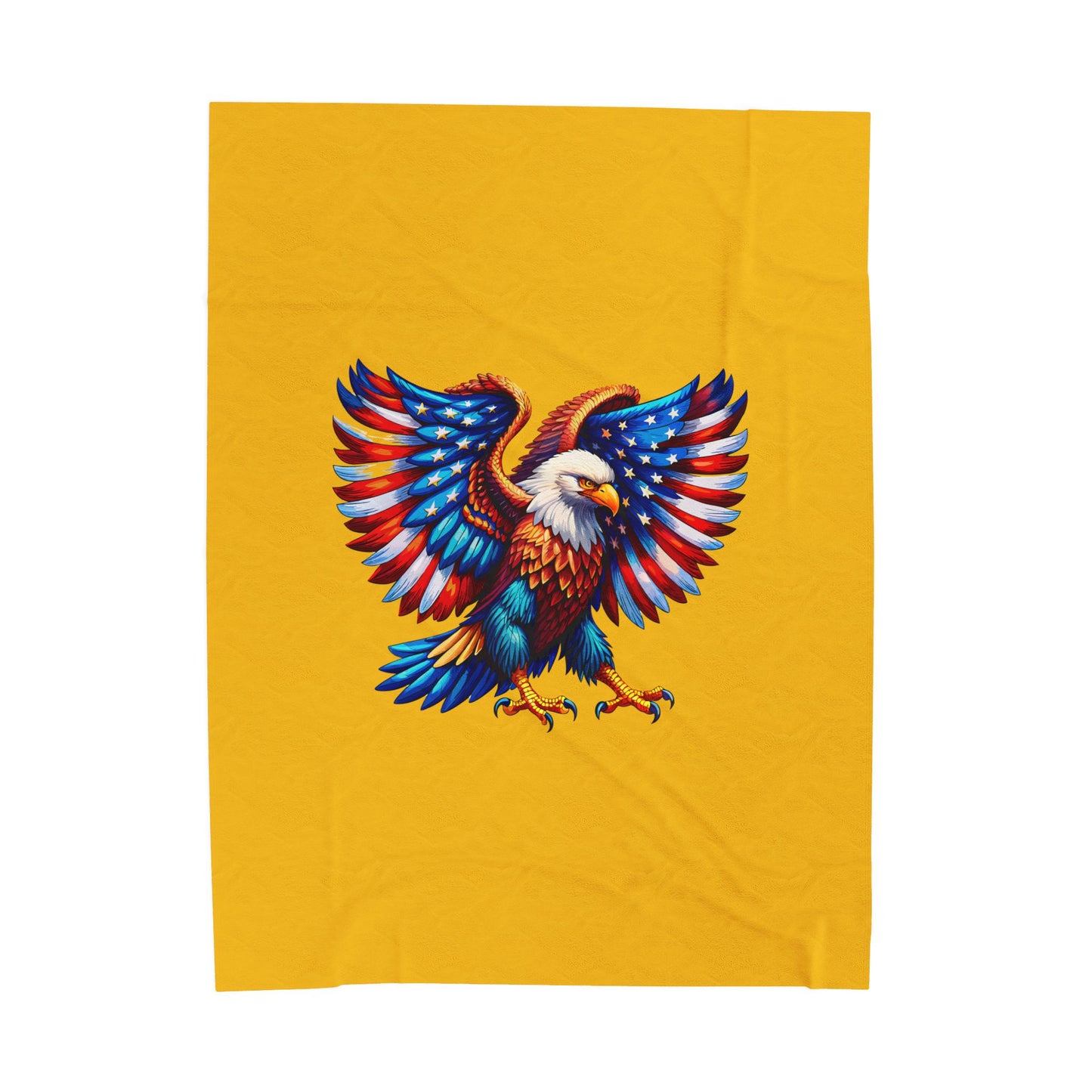 Princess Grace Patriotic Eagle Velveteen Plush Blanket Soft Throw for Home Decor & Celebrations