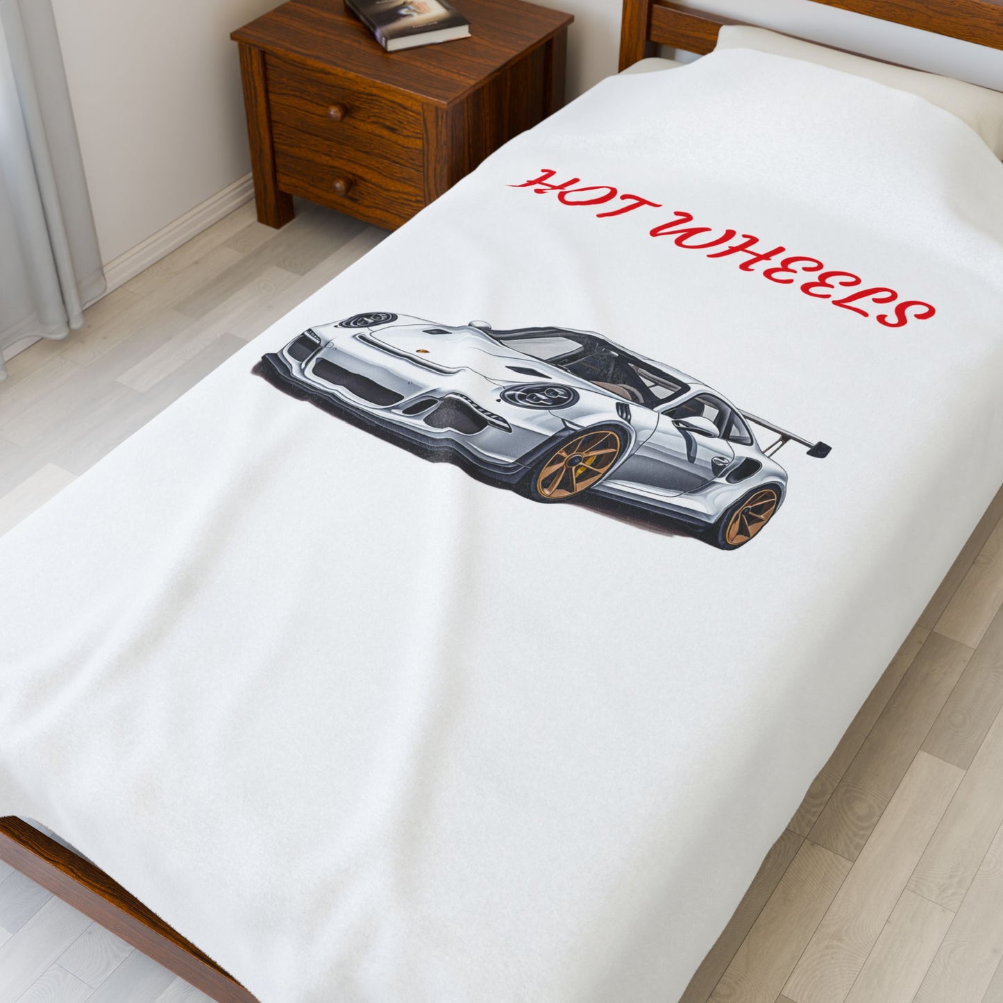Princess Grace Hot Wheels Velveteen Plush Blanket Cozy Car Lovers Gift for All Ages