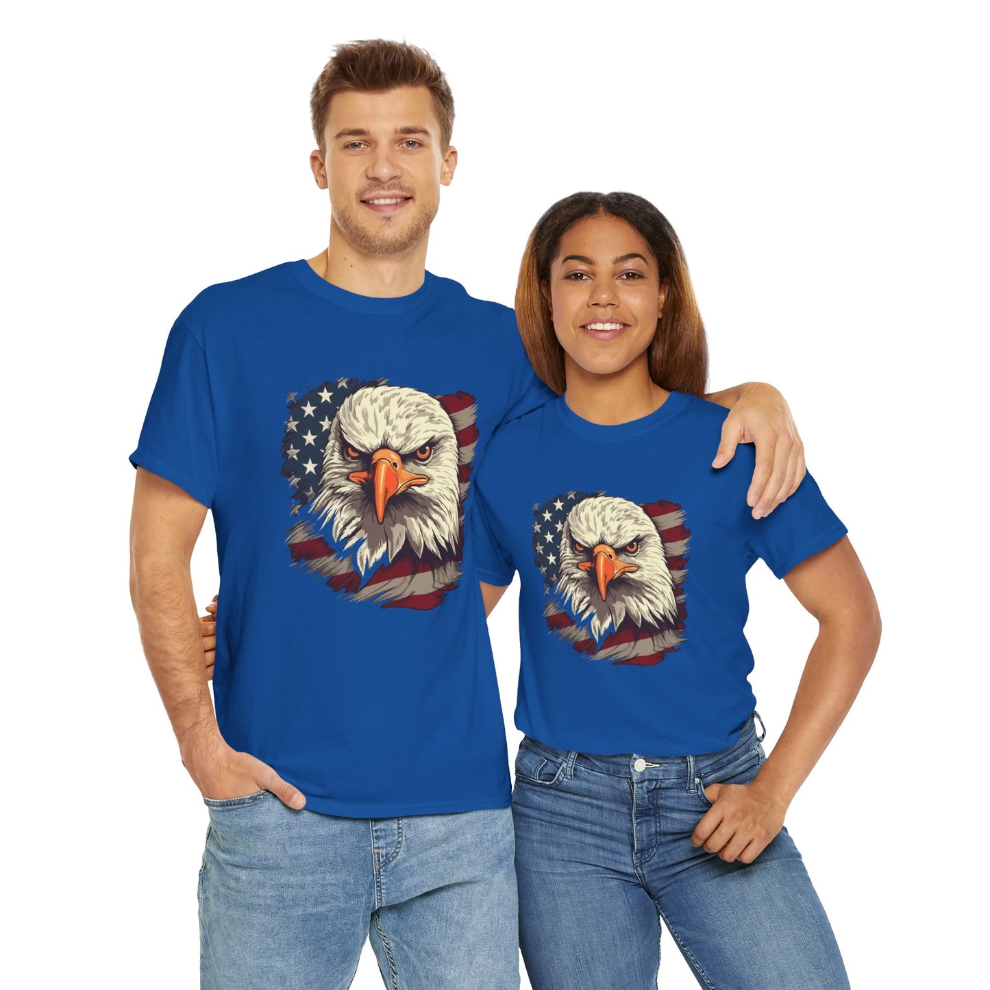 Princess Grace Patriotic Eagle Graphic Tee Unisex Heavy Cotton T-Shirt