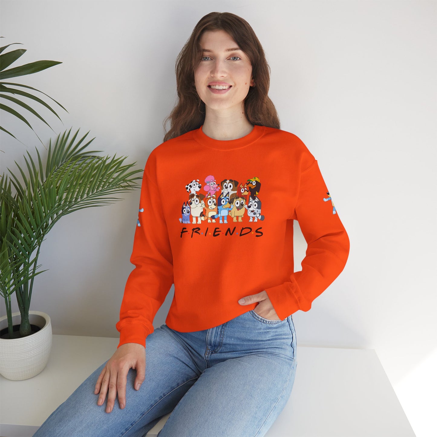 Princess Grace Bluey Friends Inspired Unisex Heavy Blend Crewneck Sweatshirt Cozy Cartoon Vibes