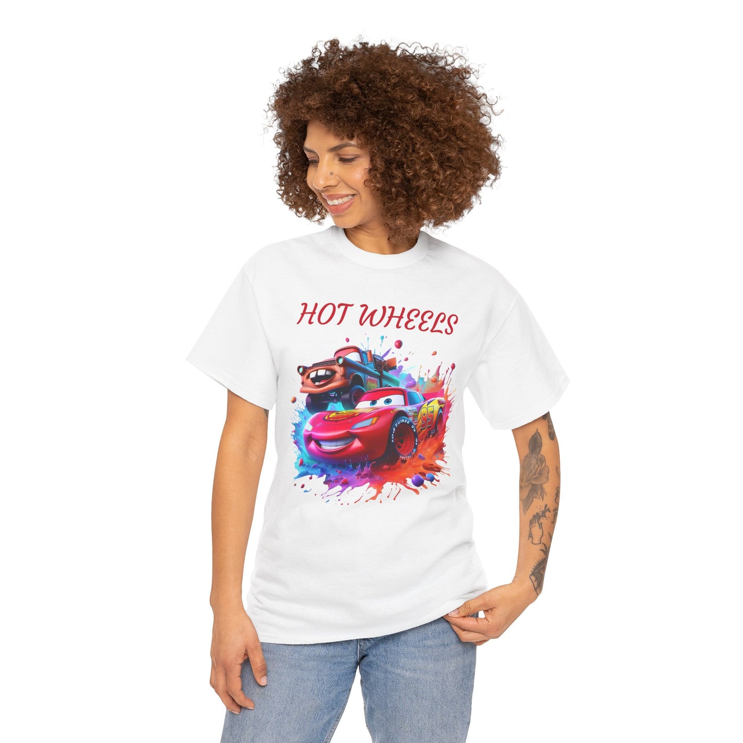 Princess Grace Cool Cars Unisex Heavy Cotton Tee Hot Wheels Graphic Tee for Kids and Adults