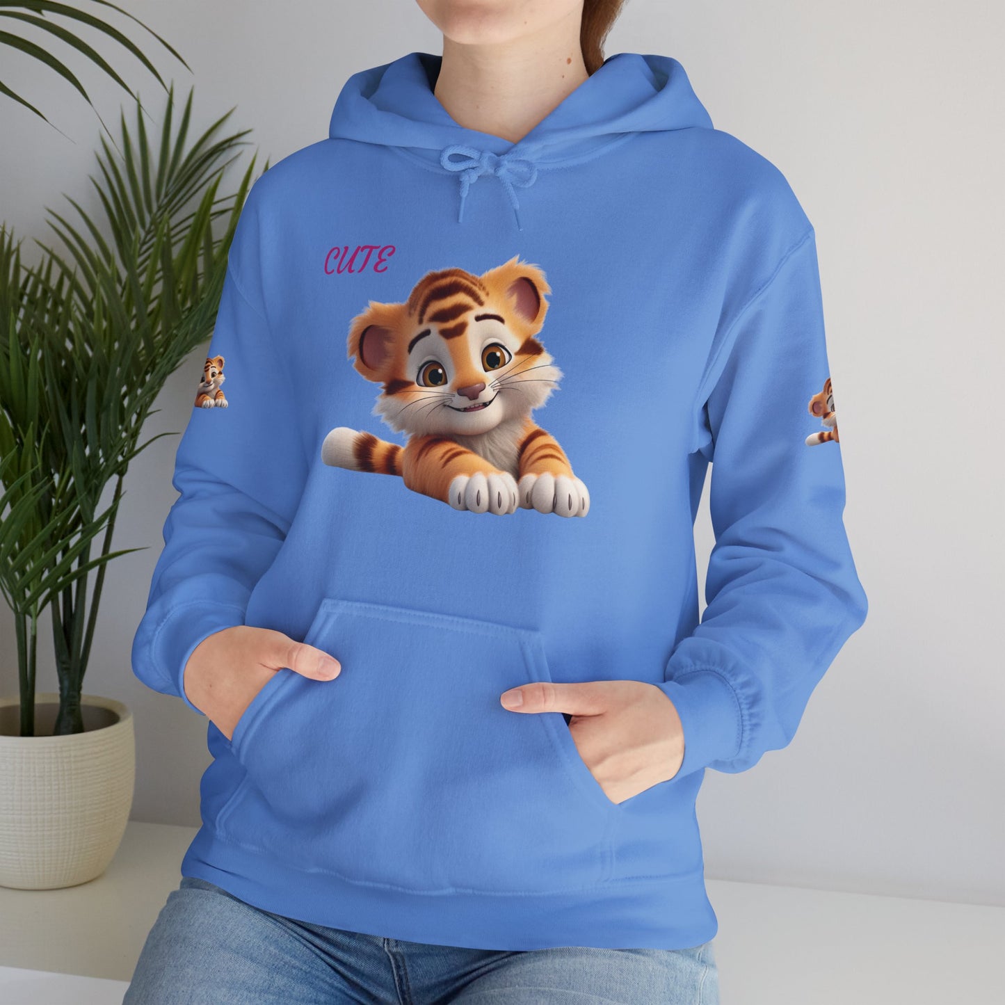 Princess Grace Cute Tiger Design Unisex Heavy Blend Hooded Sweatshirt