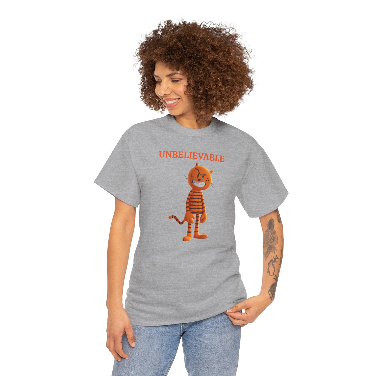 Princess Grace Unbelievable Cat Graphic Unisex Heavy Cotton Tee