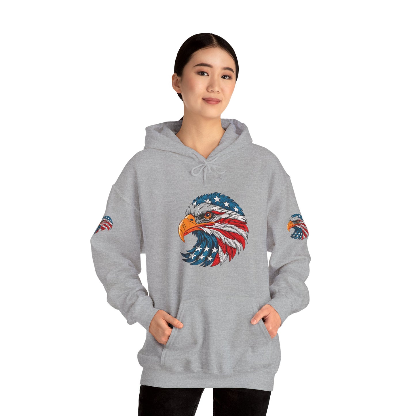 Princess Grace Patriotic Eagle Hoodie Unisex Heavy Blend Sweatshirt