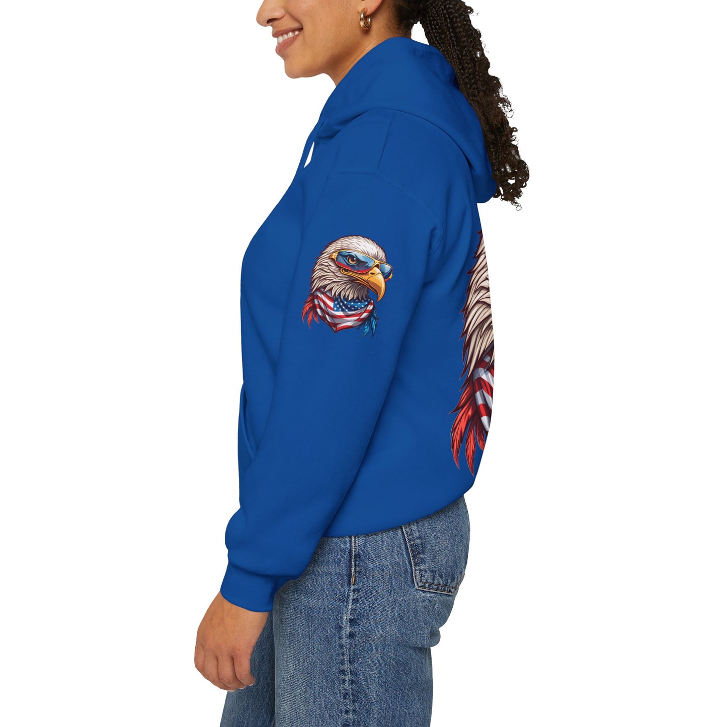 Princess Grace Patriotic American Eagle Hoodie Unisex Heavy Blend Sweatshirt