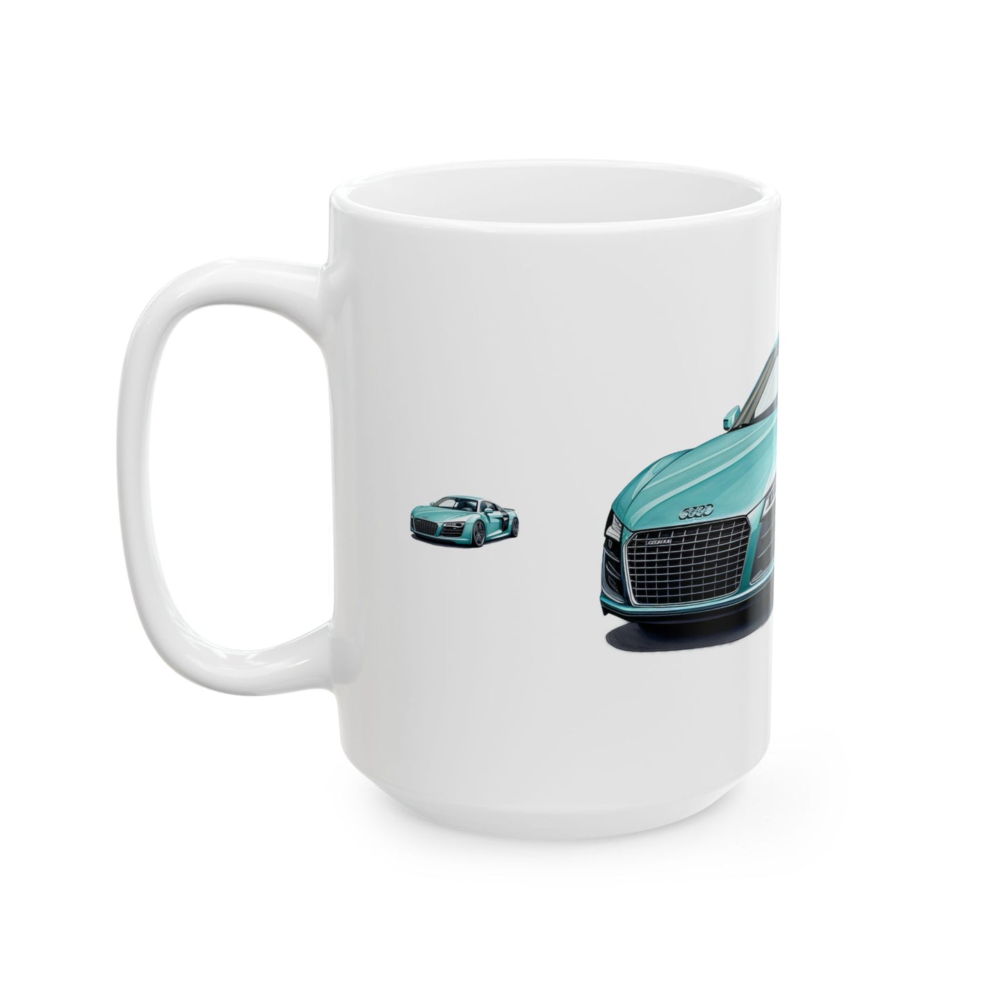 Princess Grace Sporty Car Design Ceramic Mug Perfect for Auto Enthusiasts